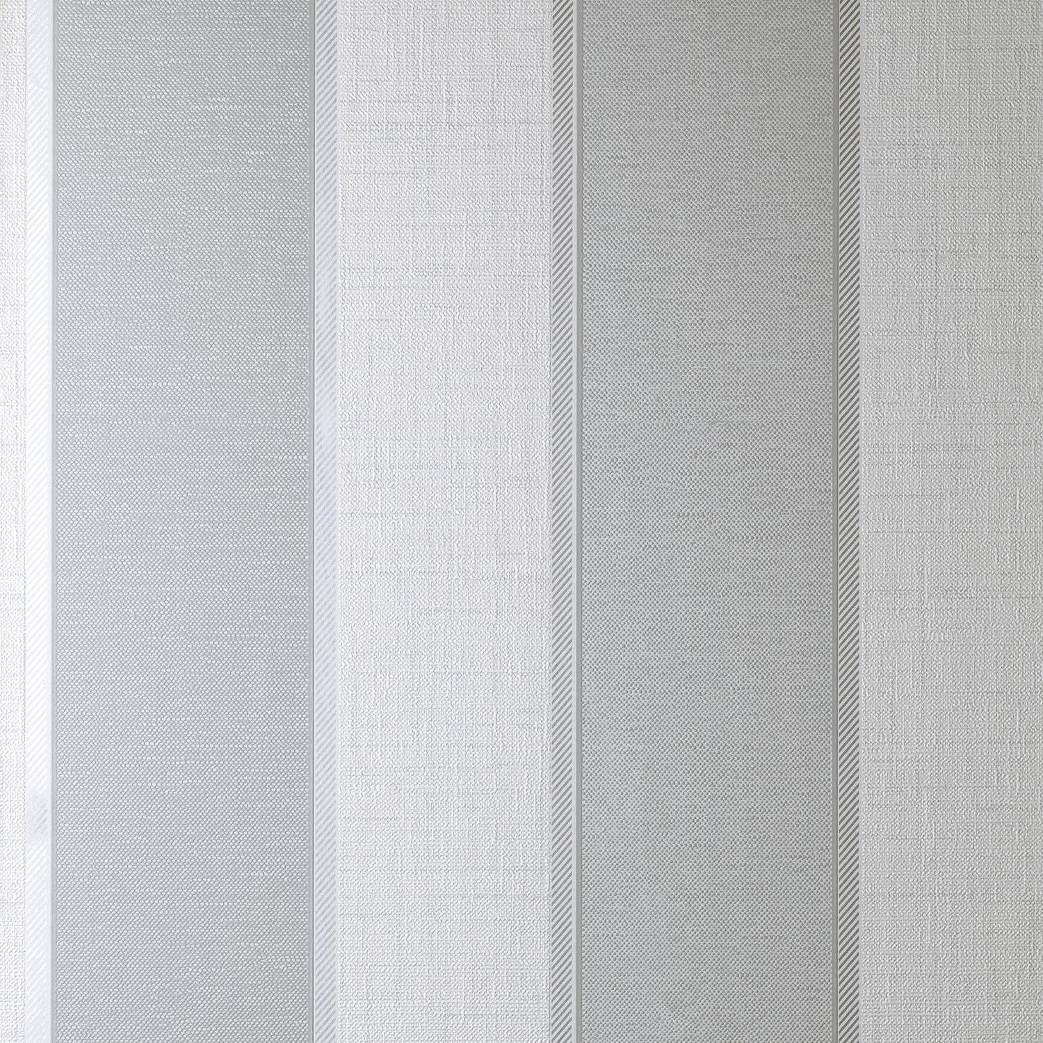 Yöl Grey,Silver Larson Stripe Wallpaper Textured Vinyl Metallic Grey Silver