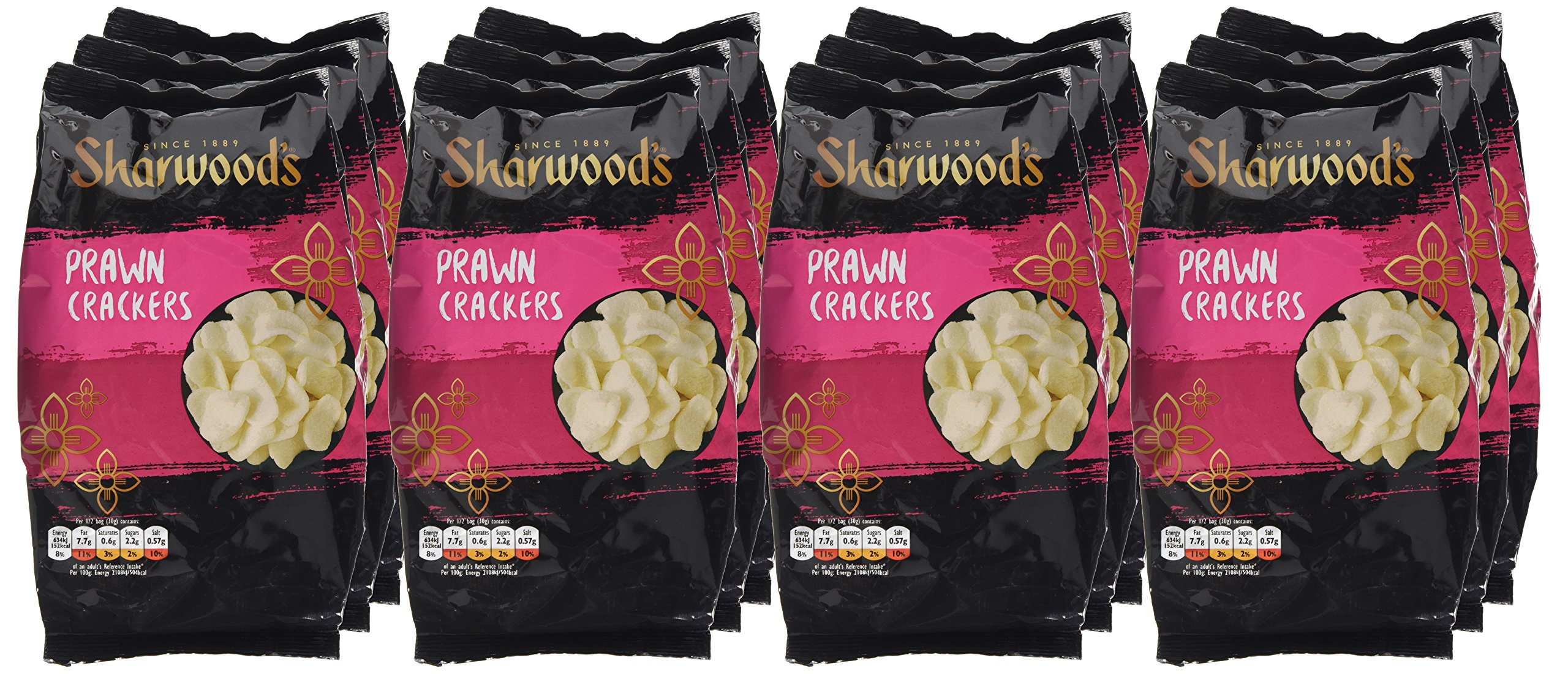 Sharwood's Gotowy do jedzenia prawn krakersy 60 g (opakowanie 12 szt.)