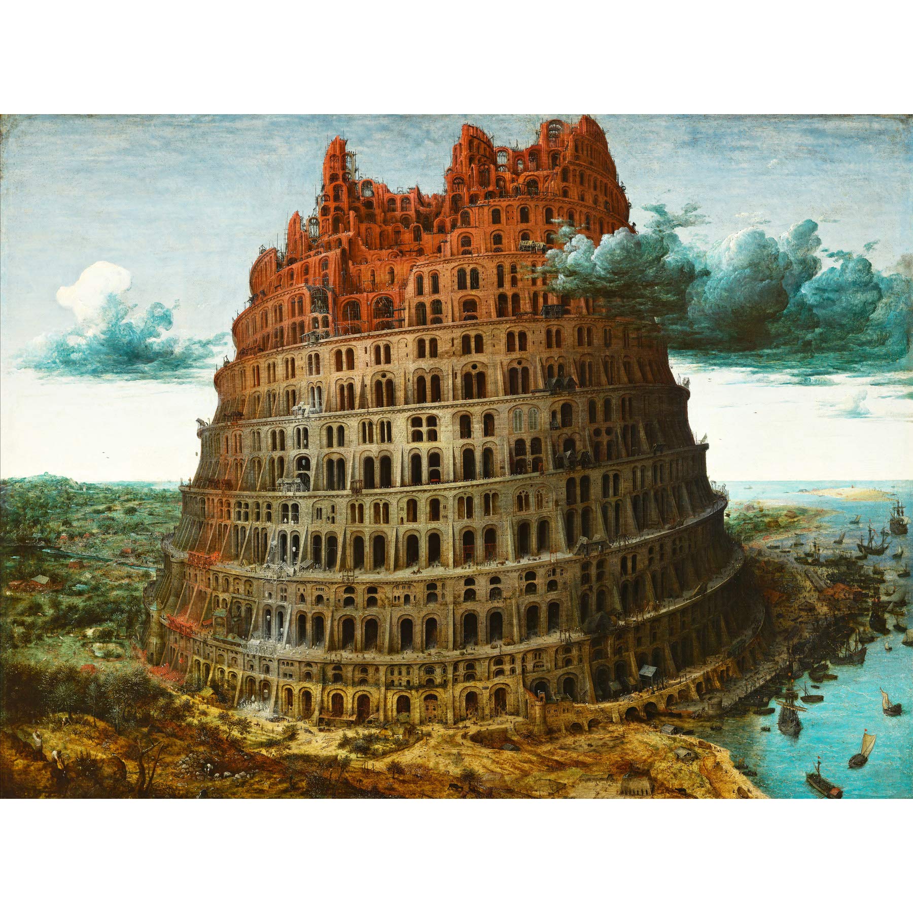 Pieter Bruegel The Elder The Tower Of Babel Rotterdam Large Wall Art Print Canvas Premium Poster Mural
