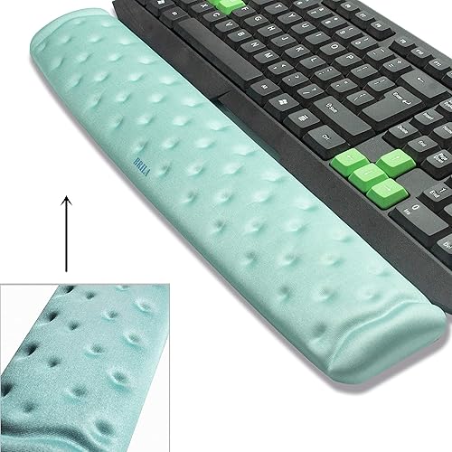 Miniatura 7 de BRILA Almohadilla de soporte para reposamuñecas para teclado para computadora, laptop, trabajo de oficina, juegos de PC, gel de espuma viscoelástica