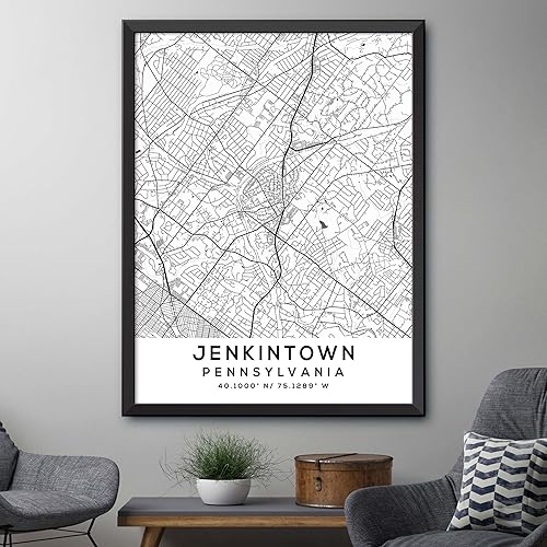 Miniatura 4 de Mapa de Jenkintown, Pennsylvania, Light 2 (24x36)