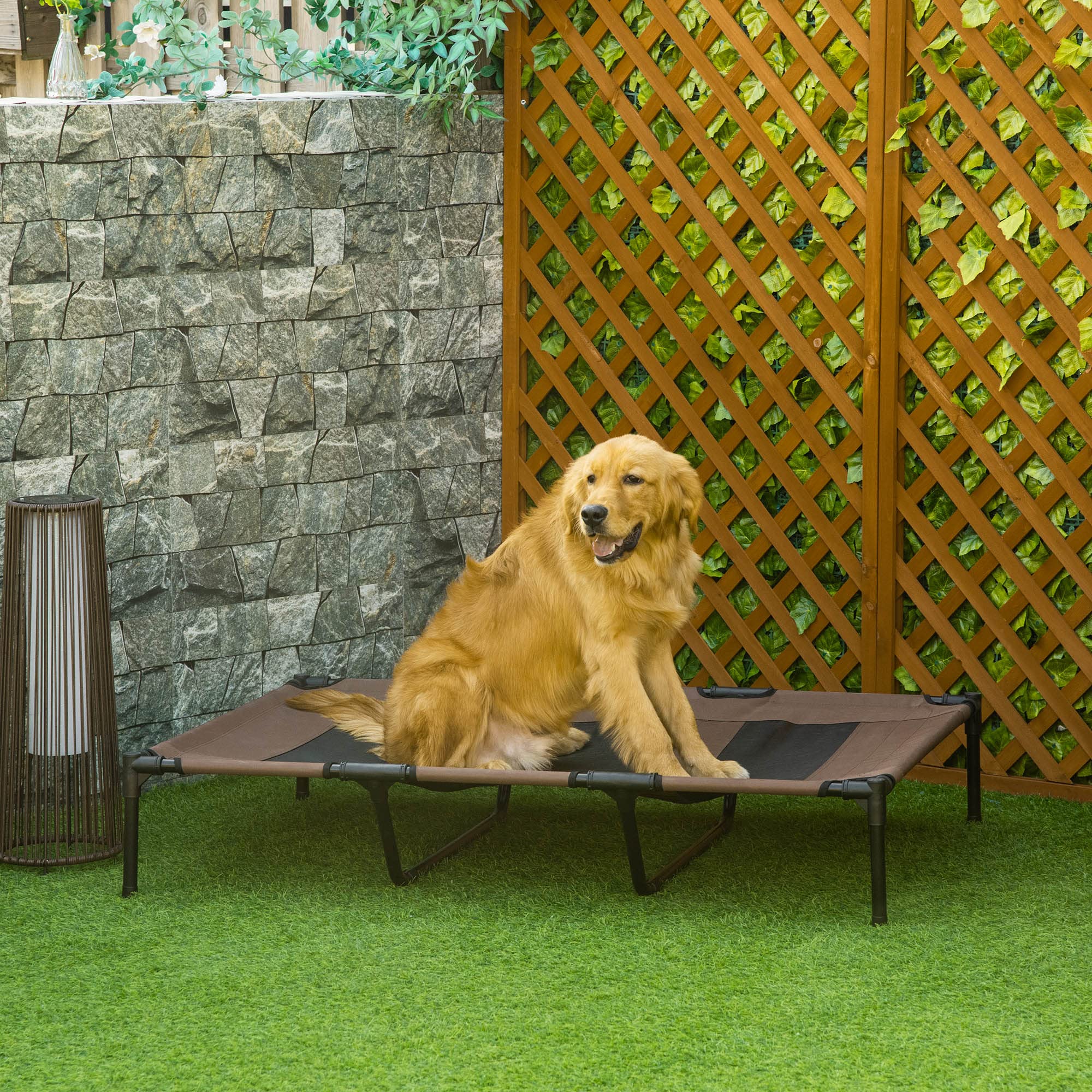 ABE Outdoor Hundebett Erhöht – Kühlendes, Faltbares Hundebett Für Draußen, Größe M