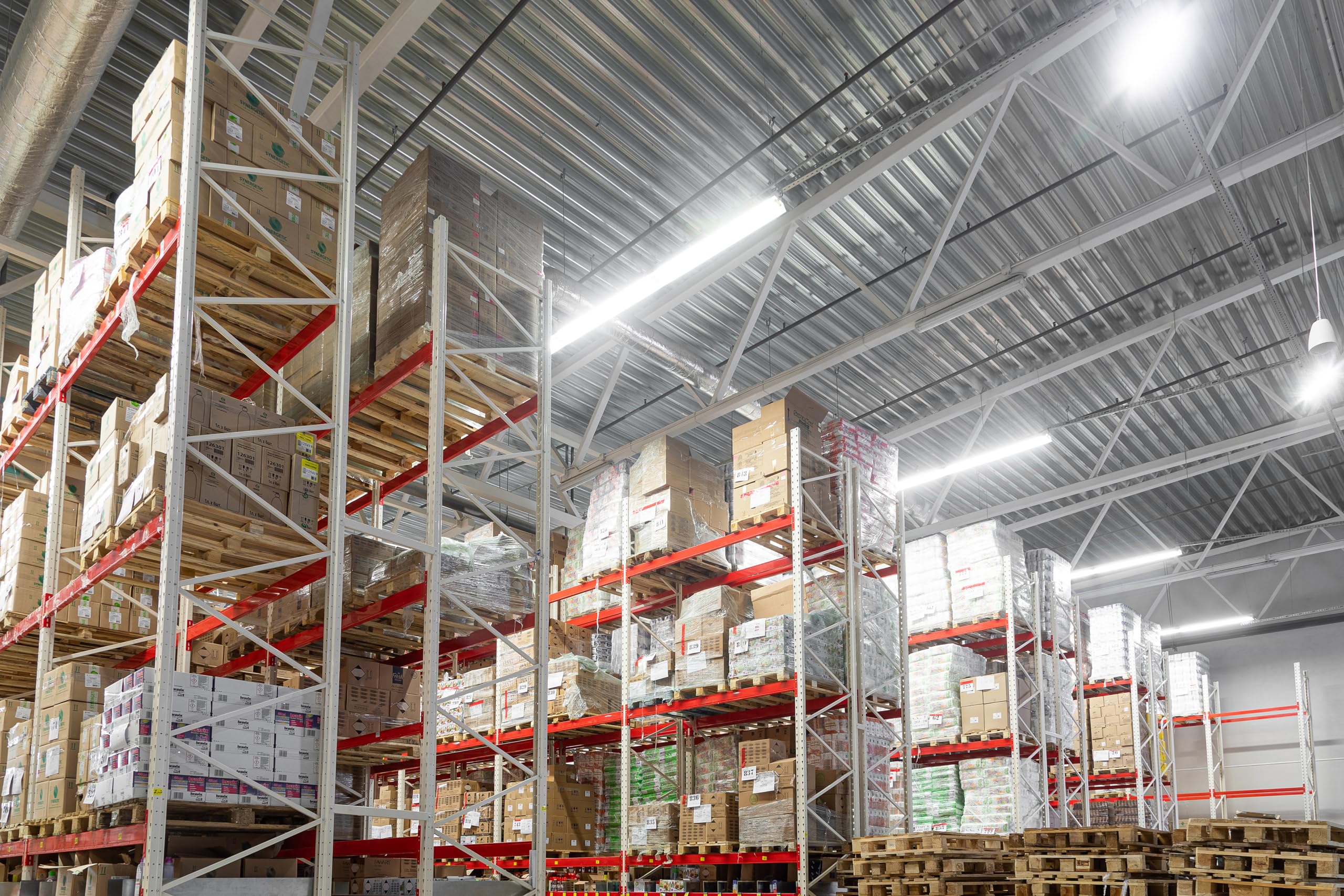 1x G13 Réglette LED IP65, 2x T8 LED, 36W 3600LM 120cm, IP65 Réglette LED Luminaire, pour Cave, Garage, et l'entrepôt, Fluorescente LED, Blanc chaud 3000K, 1x WW