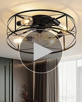 【REGAL】02DRCD ダークブラウン 25cm KDG 15.8″ Retro Low Profile LED Ceiling Fans with Light