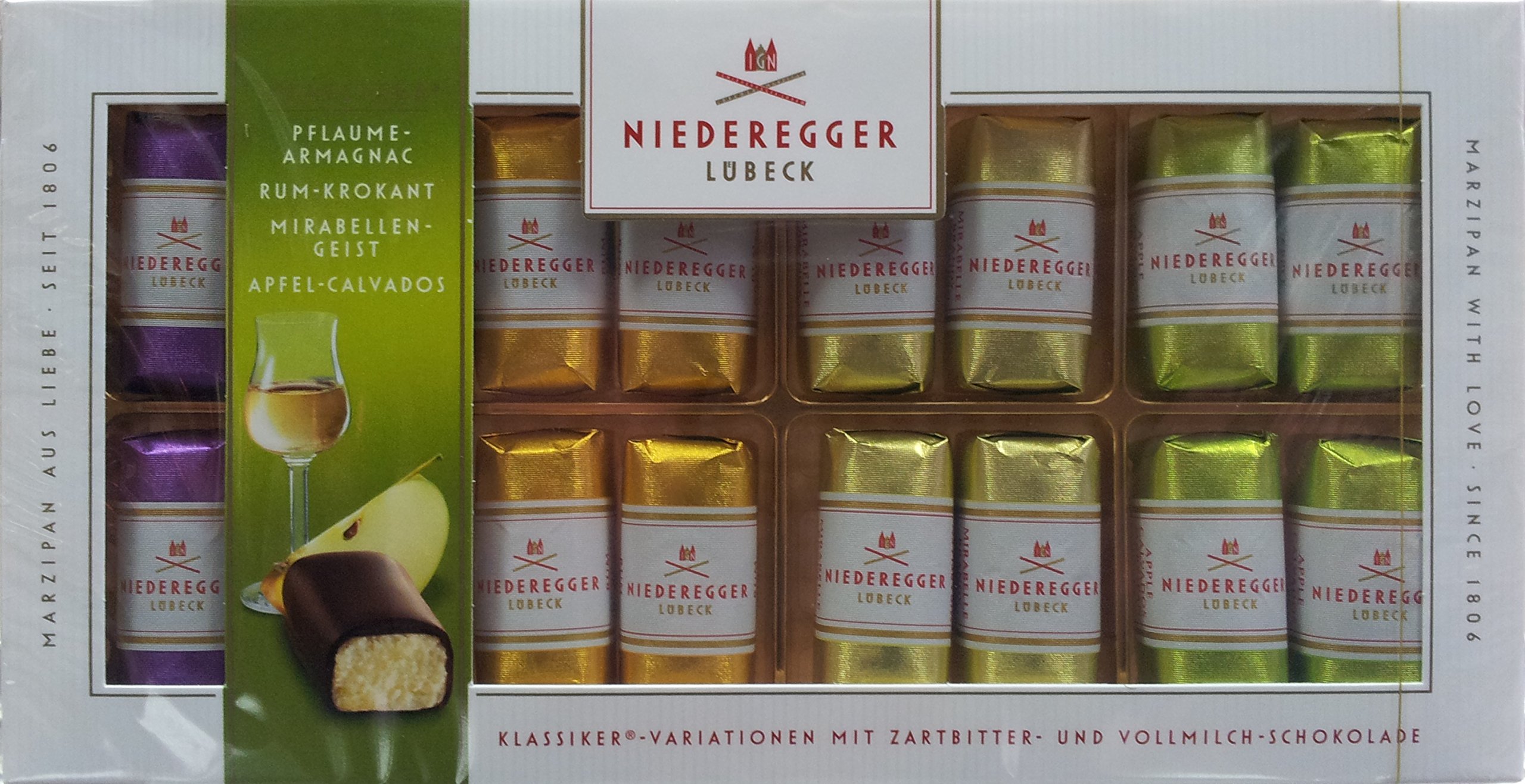 Niederegger - Mazapán clásico variaciones alcohólicas, 3 unidades (3 x 200 g)
