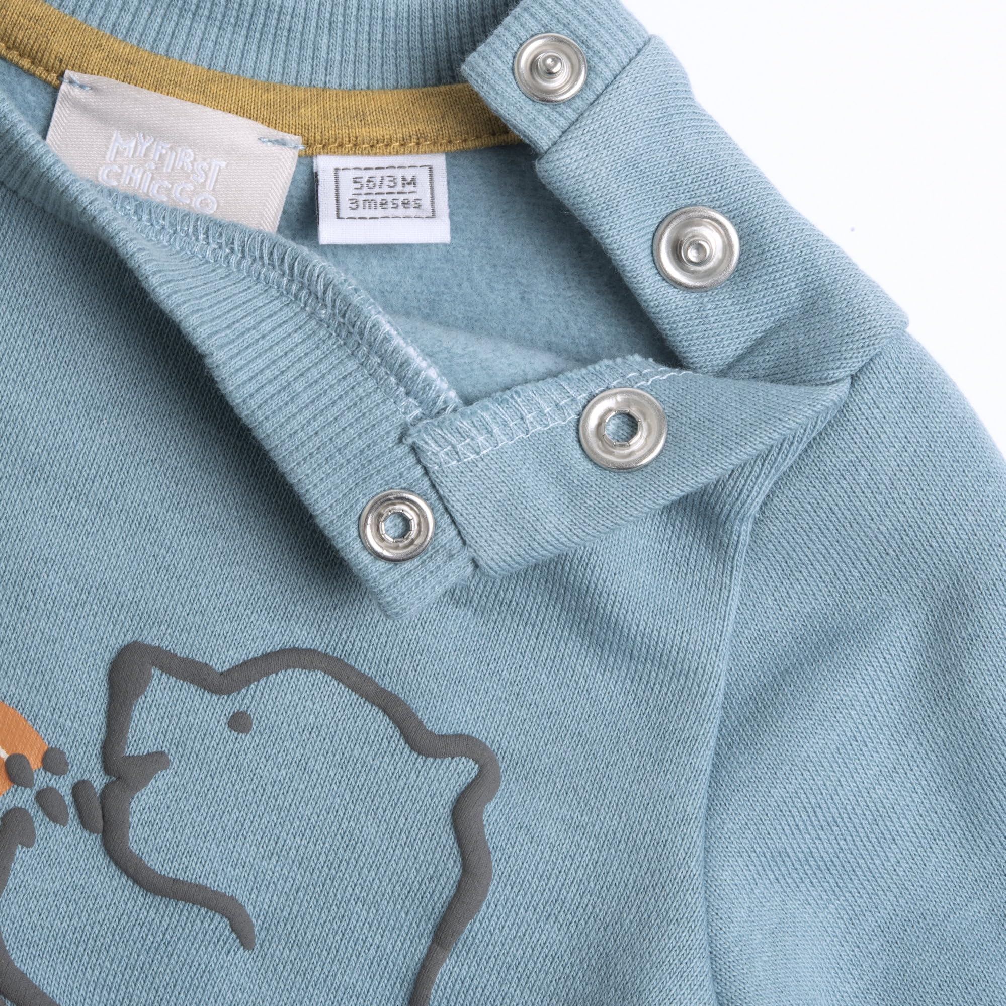 Chicco, Completino Neonato con Felpa e Pantaloni, in Caldo e Morbido Tessuto, Comodo e Pratico, Abbigliamento Neonato 0-24 Mesi, Idea Regalo Neonato, Designed in Italy