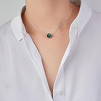 Vista 91 de Real Crystal Pendant Necklace Jewelry 925 Sterling Silver Chain Necklace for Women Dainty Birthstone Jewelry Necklace for Women Healing Chakra