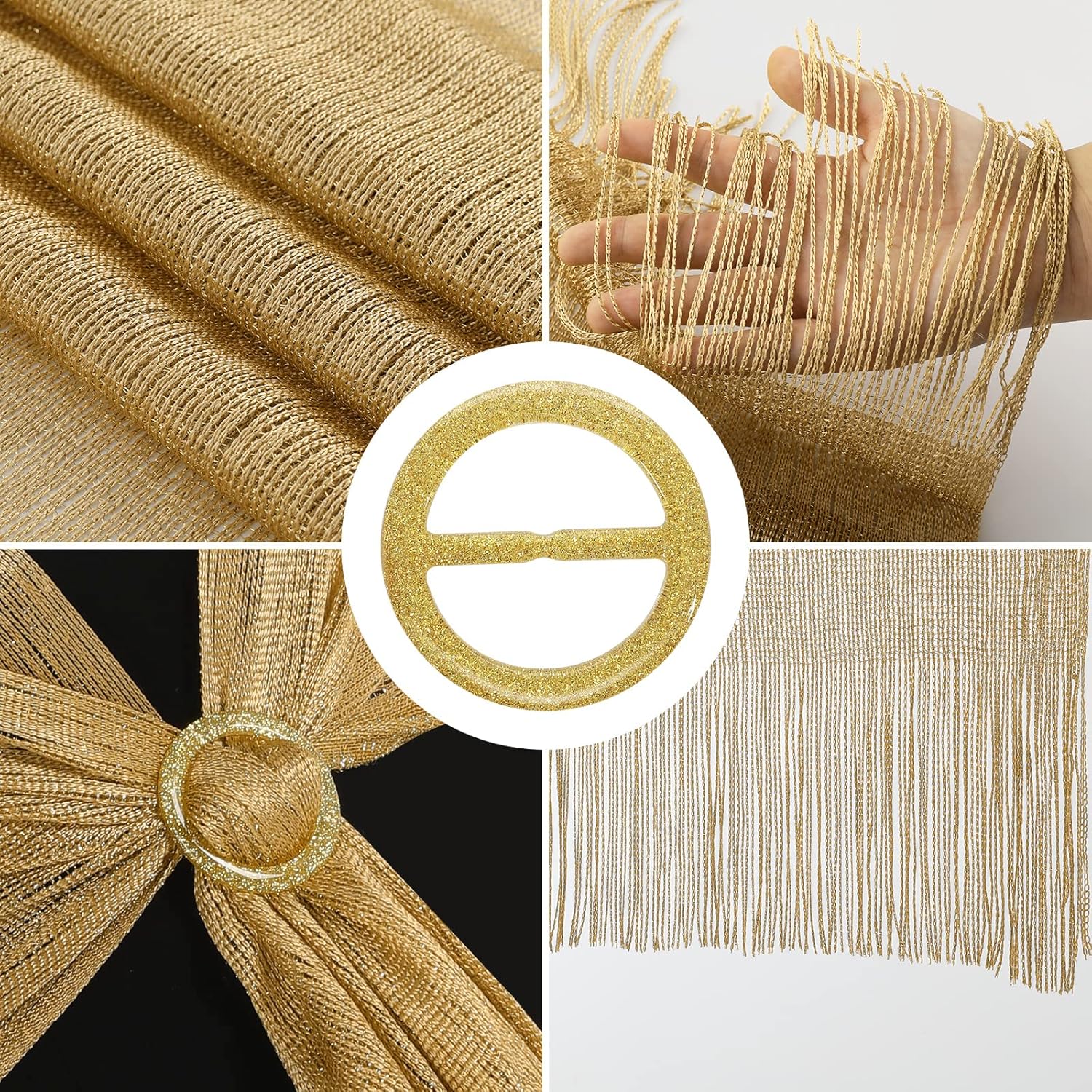 Aster Sparkling Metallic Shawls and Wraps for Evening Dresses with Buckle Women Shawls and Wraps for Party Bride Bridesmaid - Image 7