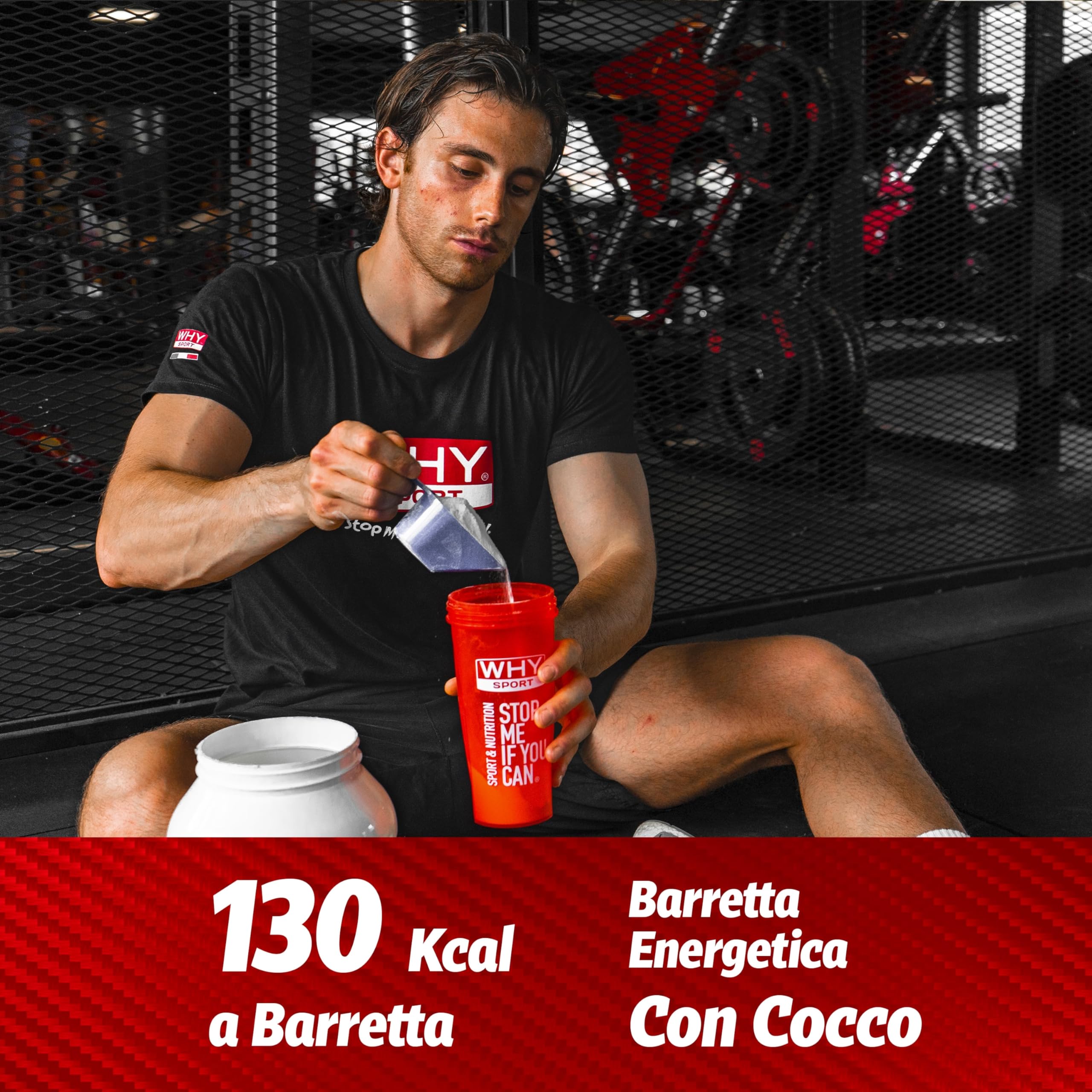 WHY SPORT ENERGY NATURAL - Barrette Energetiche con Pasta di Cocco – Energy Bar Barretta Energetica Senza Glutine - Box da 30 Barrette - 25 gr (Box, Cocco)
