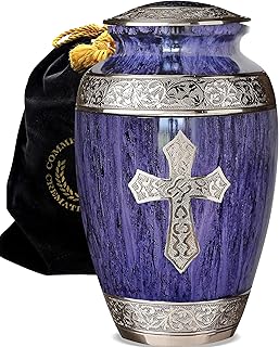 Purple Love of Christ Cremation Urn for Ashes for Women