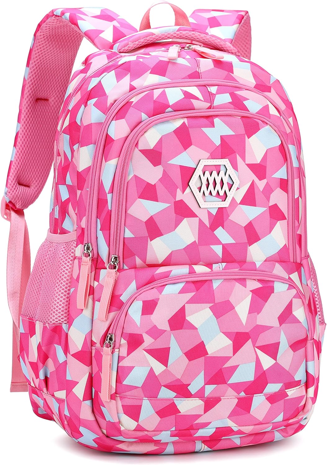 Bansusu Geometric Print Kids Backpack for Girls Boys School Bag Bookbags