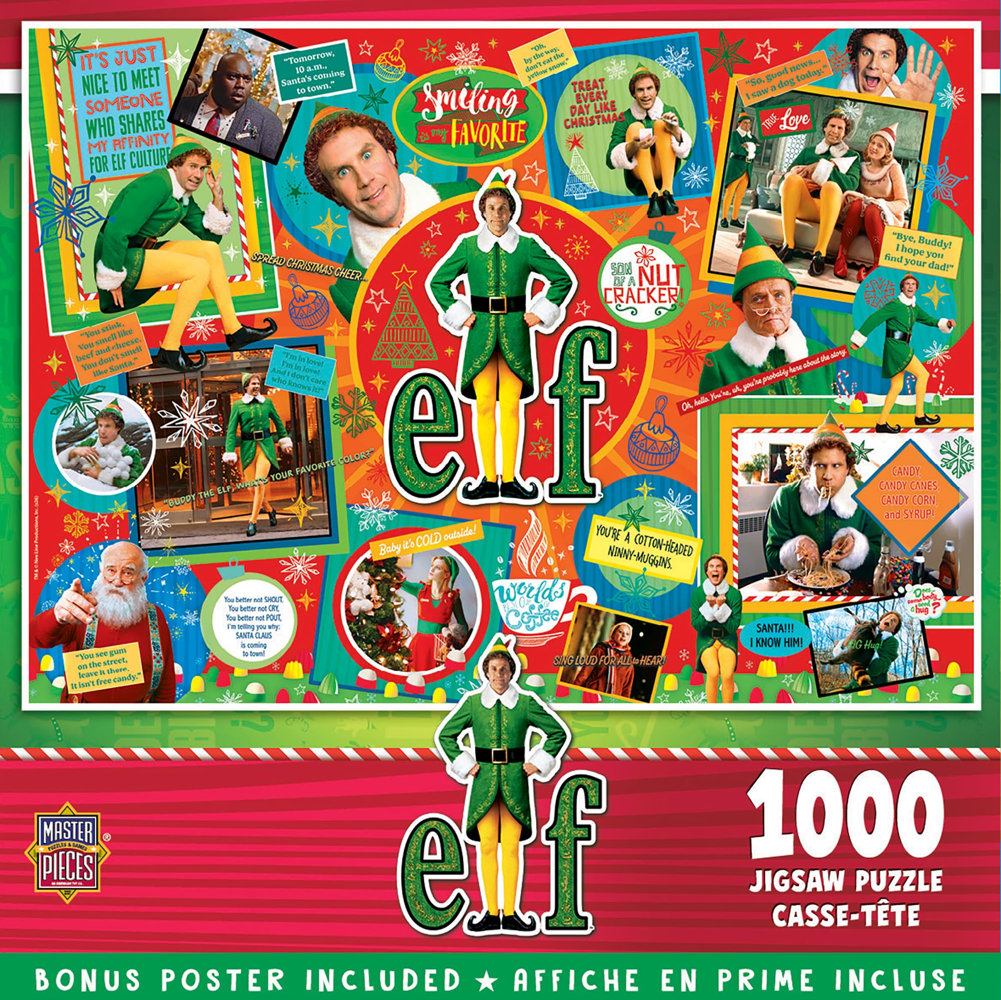 MasterPieces Officially Licensed Elf, The Christmas Movie 1000 Piece Holiday Jigsaw Puzzle - 19.25"x26.75"