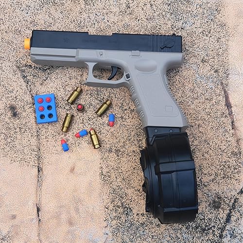 Miniatura 6 de Pistola de juguete, pistola de juguete de tambor recientemente mejorada con gran capacidad, puede llevar accesorios de bala suave, una pistola de