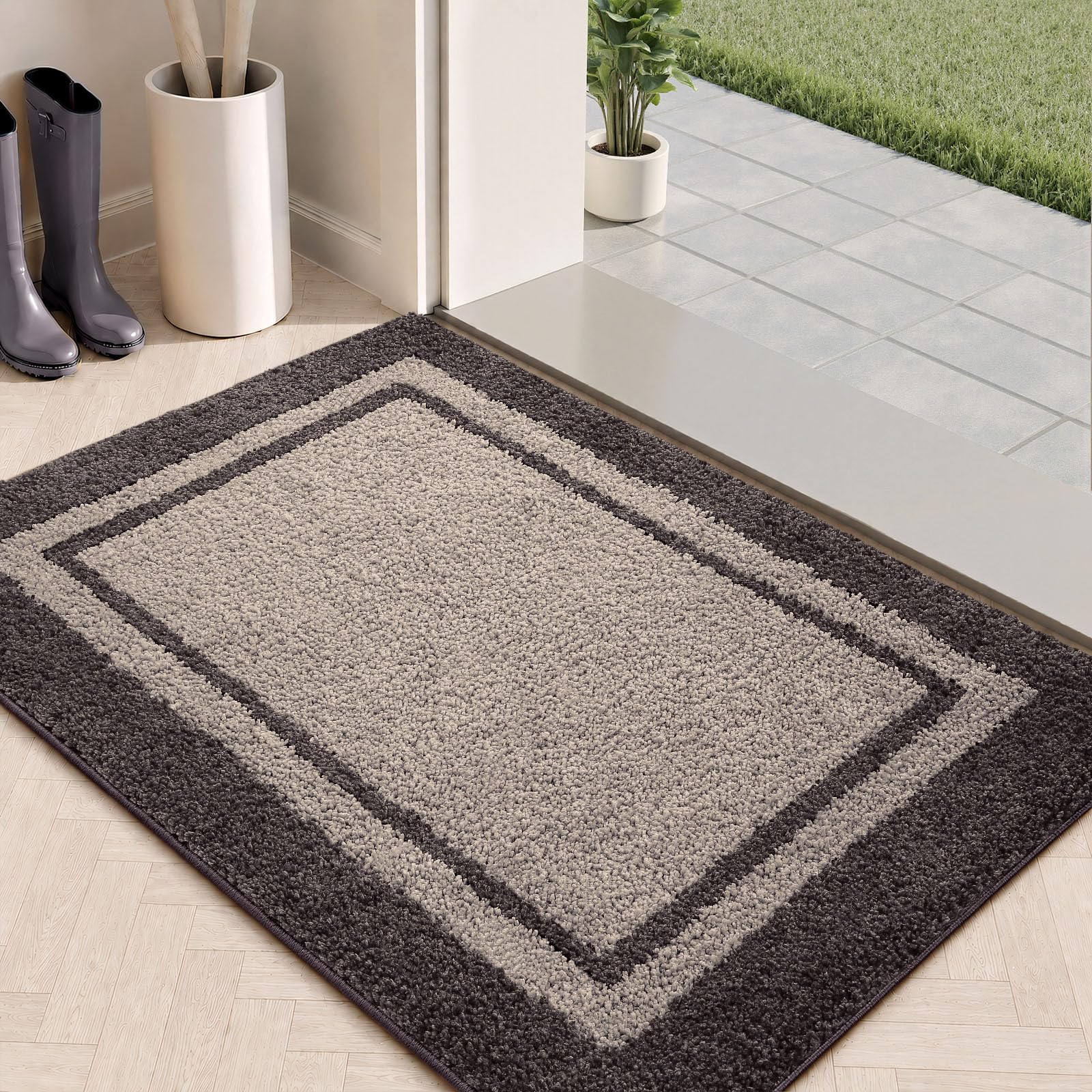 EDIEMNS Dirt Trapping Indoor Front Door Mat Entry Rug 24" x 36" Graymist — Amazon image 13