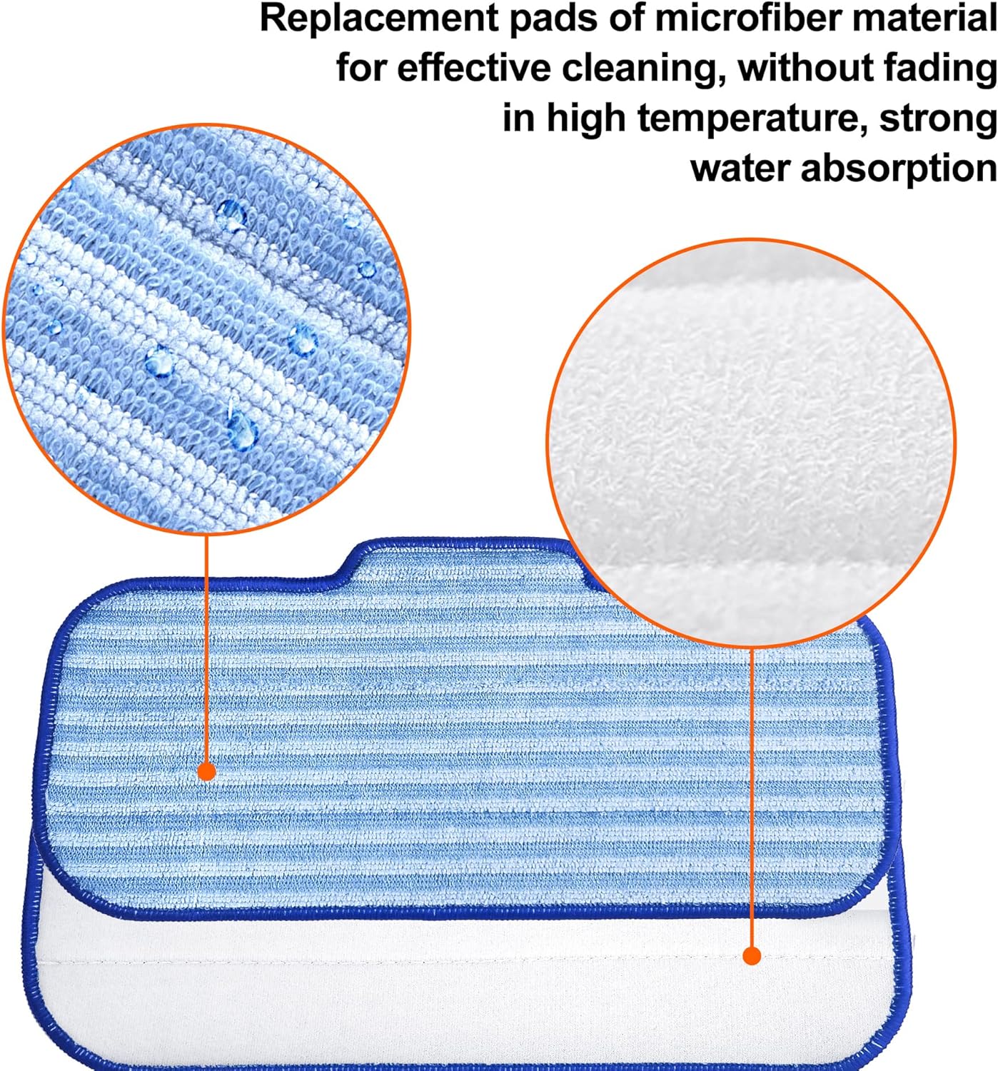 Newbealer Steam Mop NB602N bundle with 8 Washable Microfiber Pads