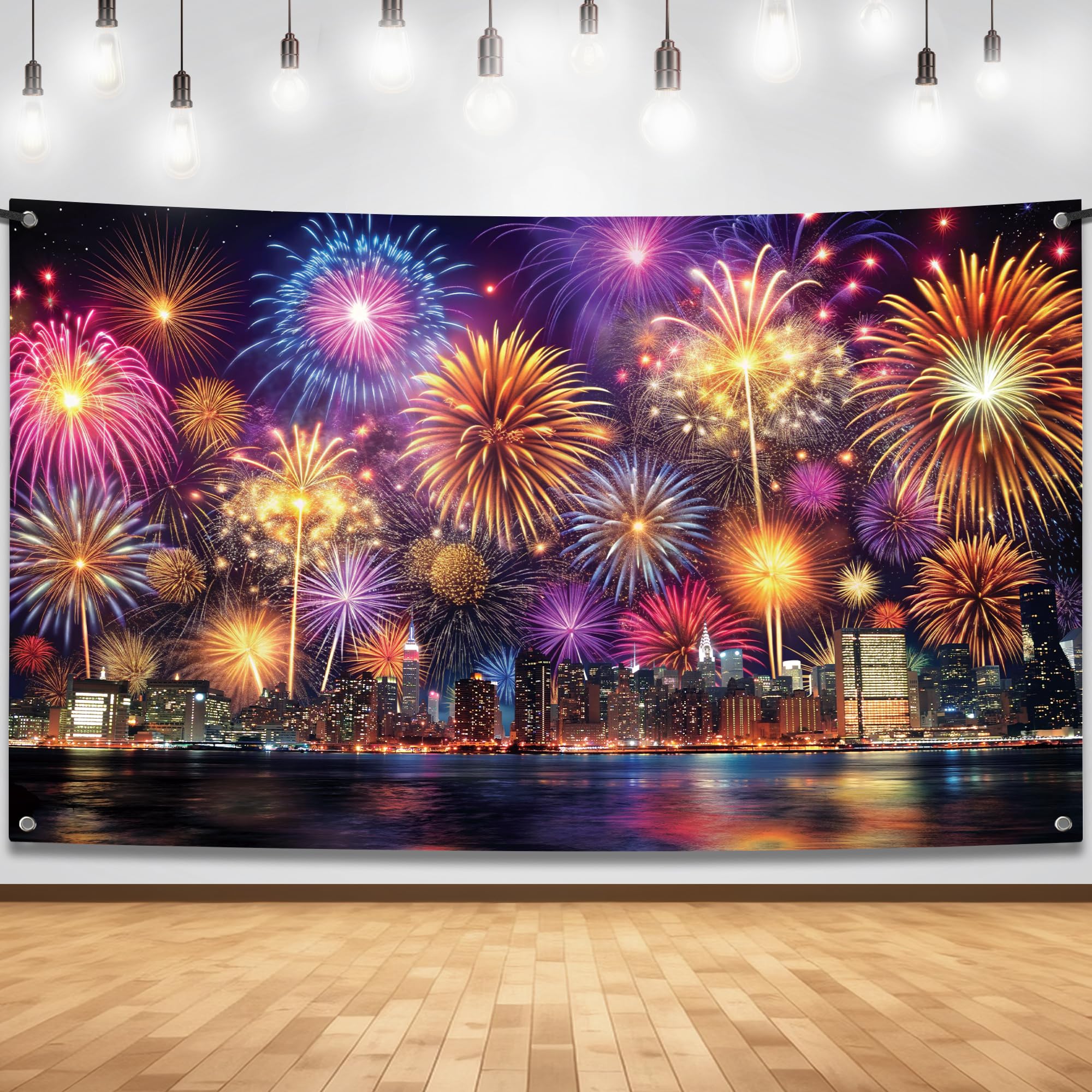KatchOn Happy New Year Türbanner – XL 183,9 X 30,5 Cm, Schwarz-gold, Für Silvester 2026 & Neujahrsdeko