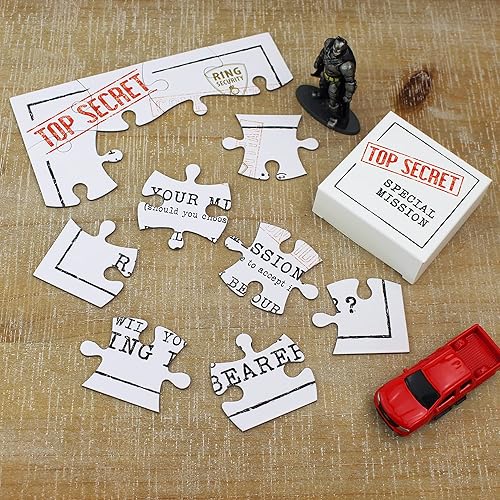 Miniatura 3 de Lillian Rose Regalo, ¿serás nuestro rompecabezas de portador de anillos? Talla única, blanco (GW650 RB)