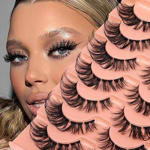 Miniatura 3 de Pestañas en racimo de pestañas de aspecto natural, pestañas individuales rizadas en D, extensiones de pestañas esponjosas que parecen extensiones de