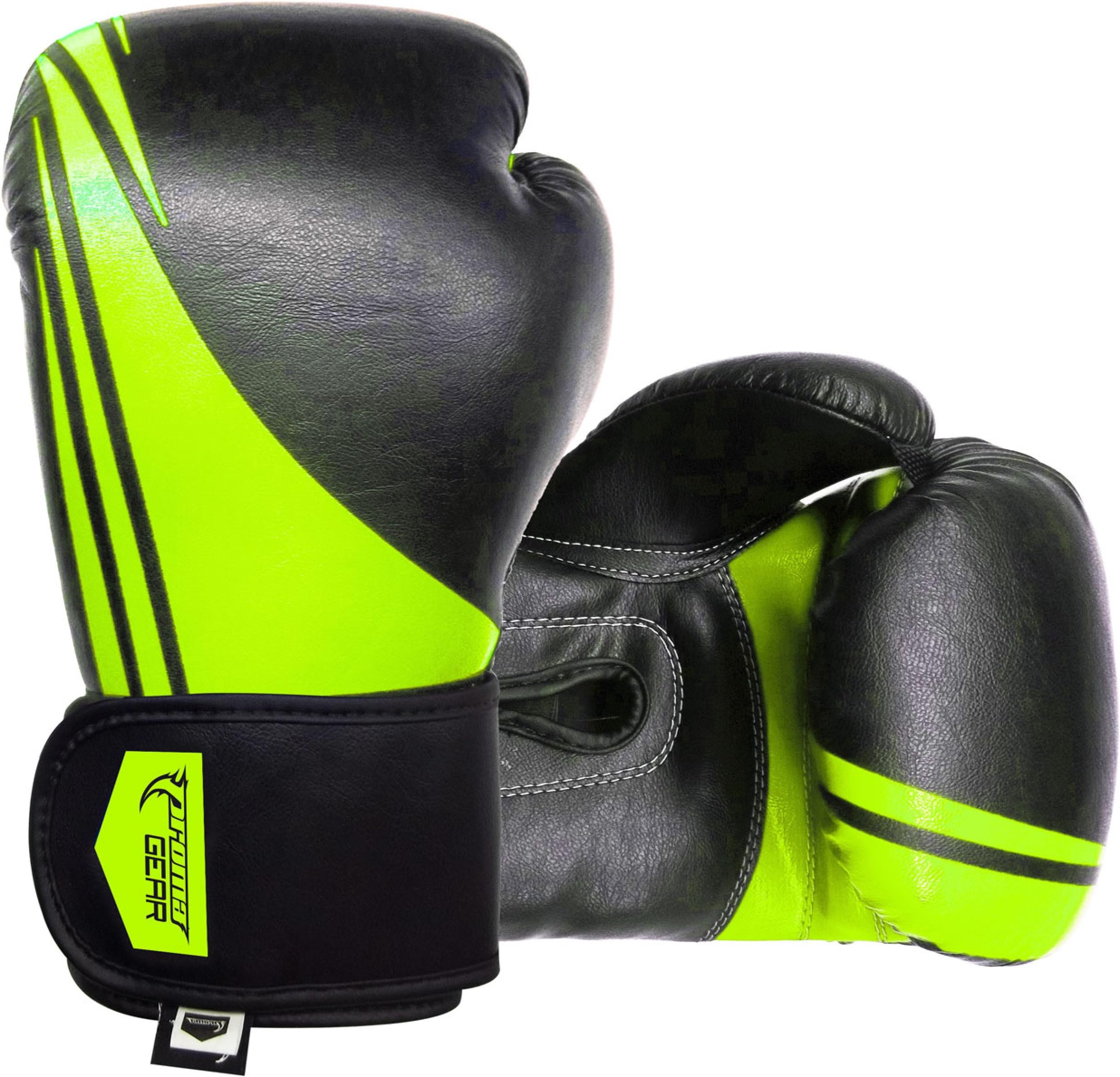 Physical Success, Partners Lime Green & Black Boxing Gloves, 8oz.