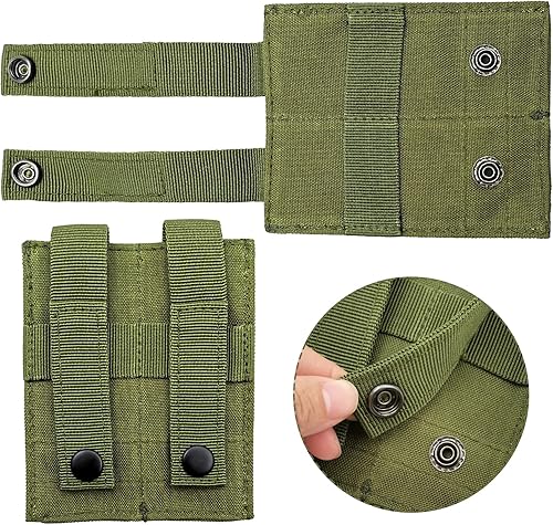 Miniatura 6 de Zalaxt Bolsas tácticas, doble pistola Mag bolsa táctica para revistas, organizador de herramientas, bolsa de funda para linterna para cinturón