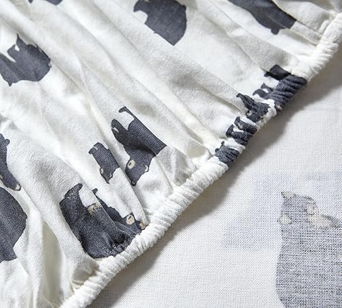 Vista 250 de Eddie Bauer - Full Sheets, Cotton Flannel Bedding Set, Brushed For Extra Softness, Cozy Home Decor (Dog Friends, Full)