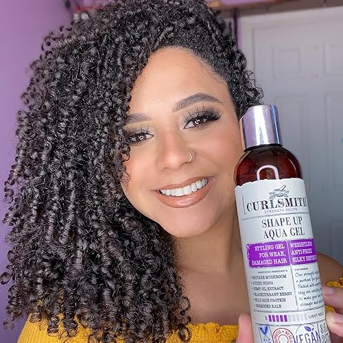 Miniatura 3 de CURLSMITH Gel Aqua Shape Up, Gel de peinado ligero con proteínas para cabello dañado (8 fl oz)