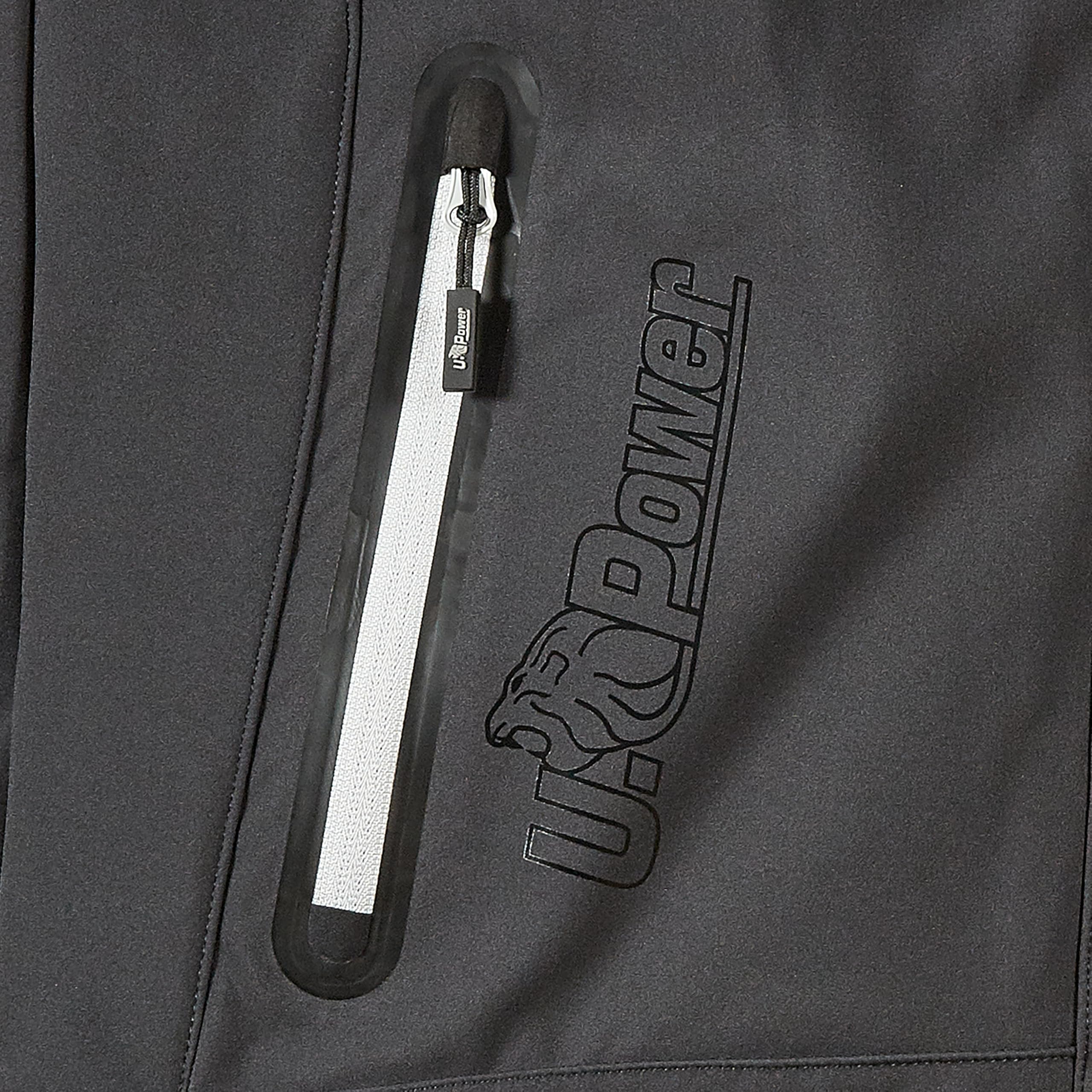 U-Power UNIVERSE, Giubbino Smanicato, Gilet Softshell, con Fodera in Micropile, Tessuto Impermeabile, Antivento, Traspirante, Zip Intera, Multitasche
