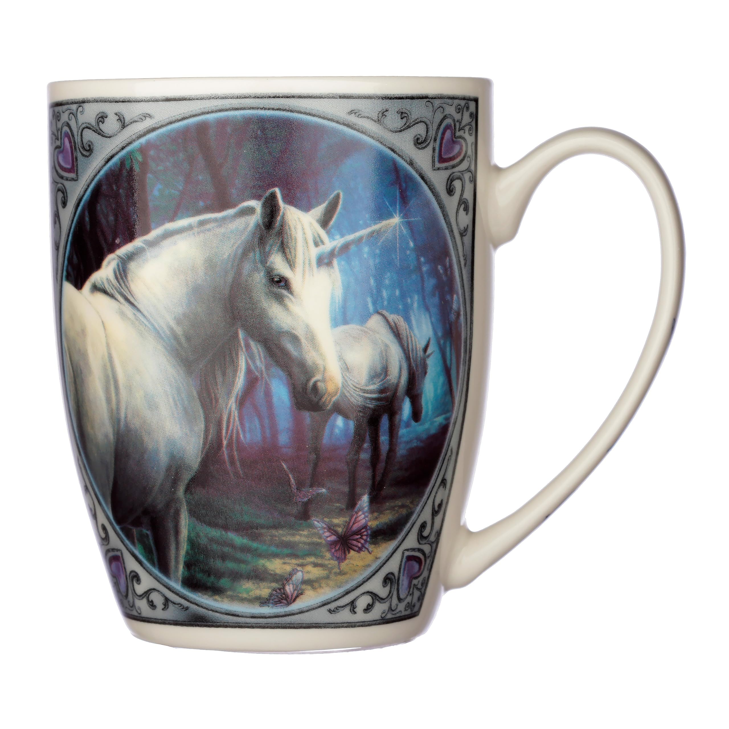 Puckator Men's Multicolour Lisa Parker The Journey Home Unicorn Porcelain Mug - Funny Home Accessories - Cute Gifts For Girlfriend - Large Mugs For Wo Hot Drinks - Cute Cups Presents - Secret Santa Gift Cup Set