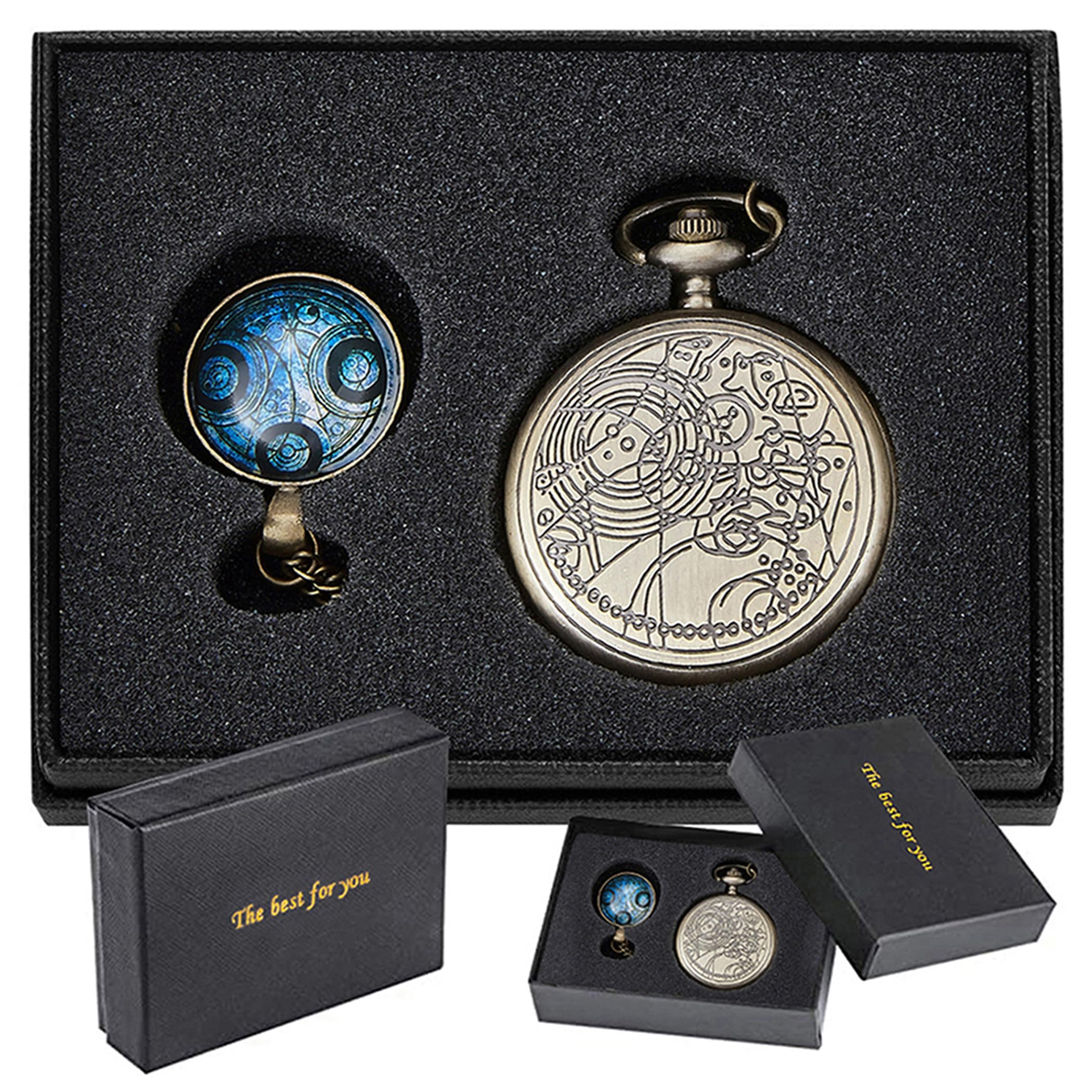 Tiong Nostalgia Movie Theme Pocket Watch