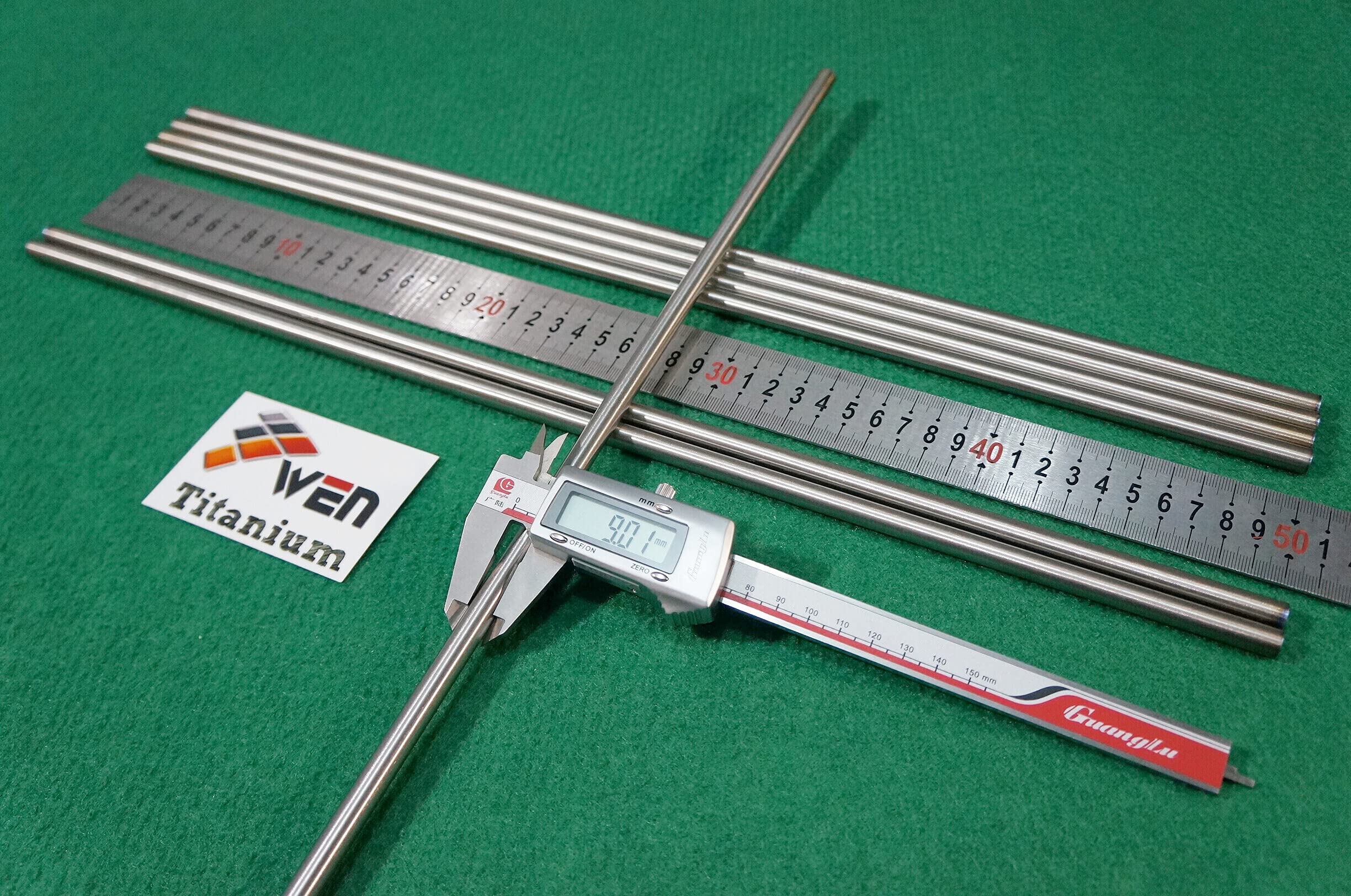 Titanstange Grade 5 Rundmaterial [ Ø 3mm - Ø 16mm ] Titanstäbe Rundstäbe Vollwelle B348 Titanium Bar 6al-4v Rod (Ø 10mm x 500mm Länge / 6 Stück)