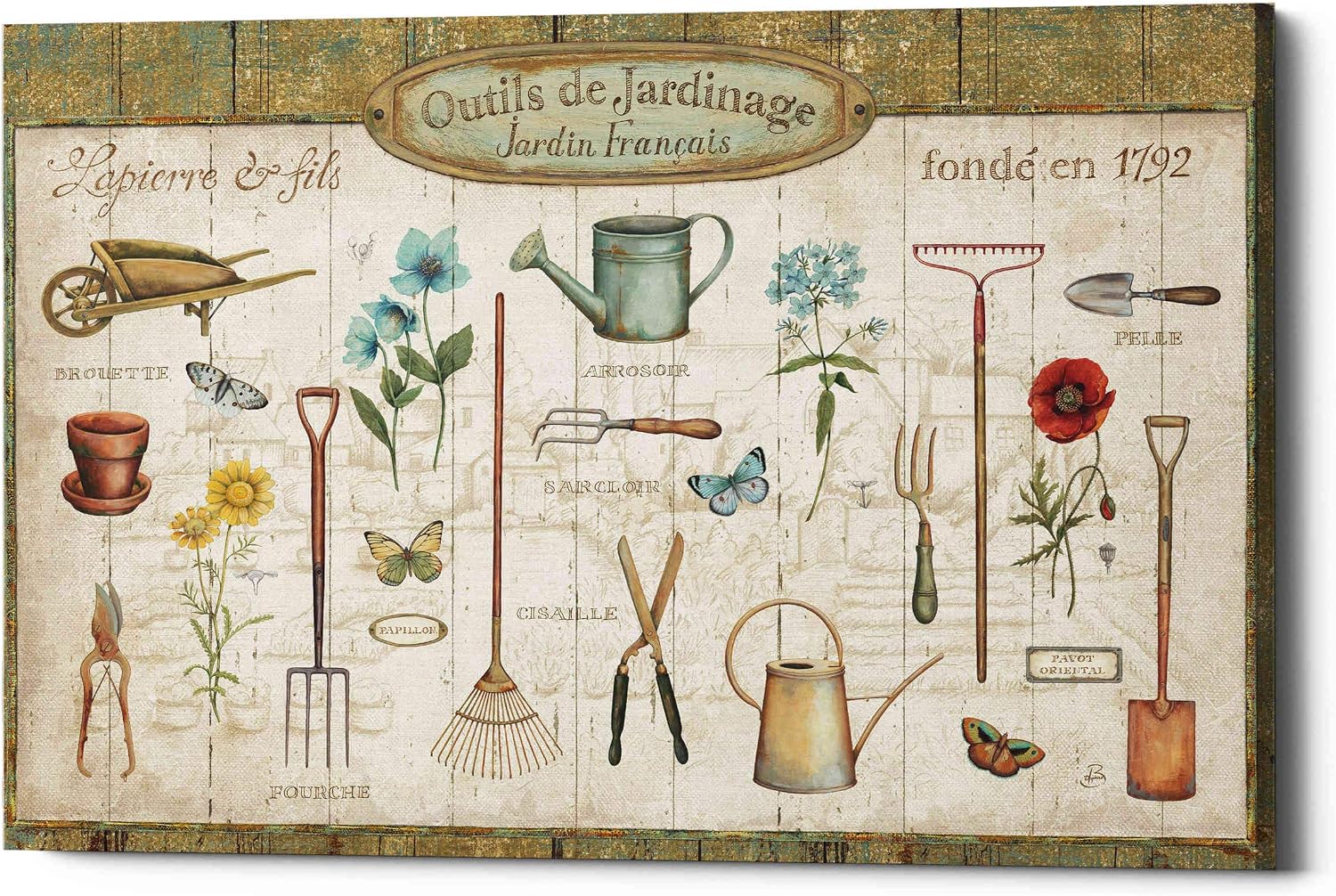 Epic Graffiti 'Royal Garden I' by Daphne Brissonet, Canvas Wall Art, 18"x12"