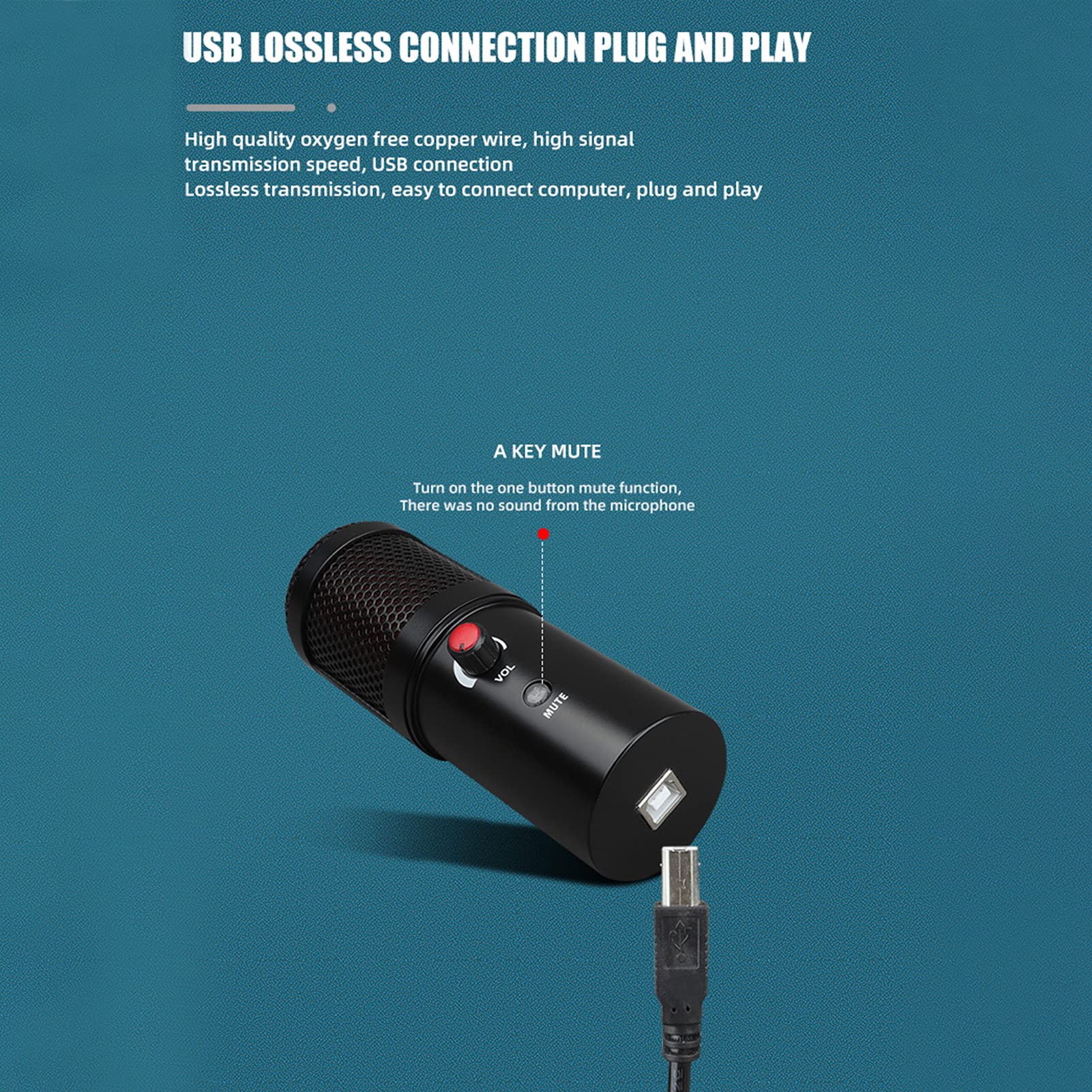 Micrófono USB de Estudio, Luz de Relleno RGB, Kit de Micrófono de Condensador Cardioide para Grabar Canto, Equipo de Podcast para Transmisión de PC, Material de Cabezal ABSSound (A6S con
