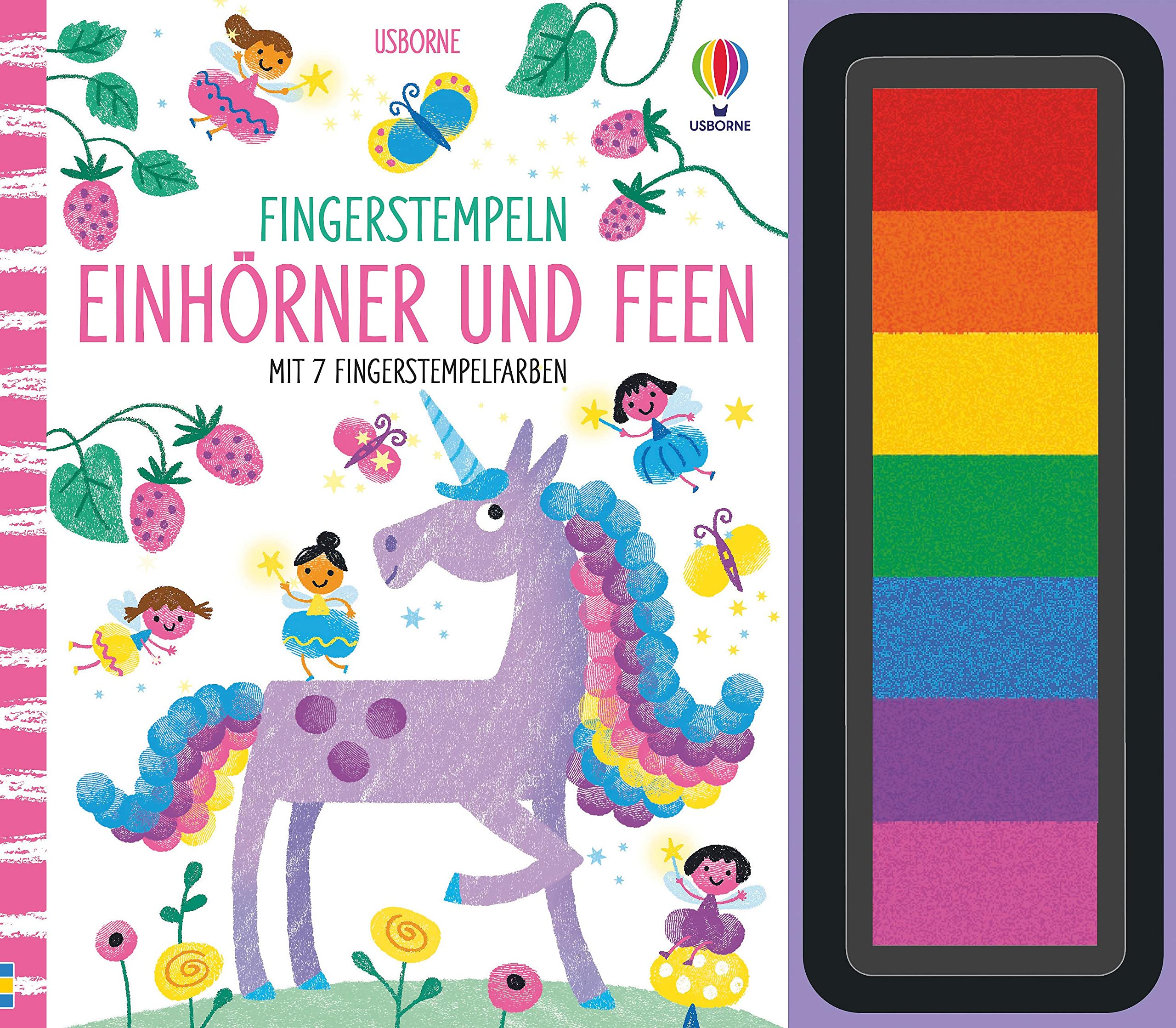 Fingerstempeln: Einhörner und Feen: Mit 7 Fingerstempelfarben (Fingerstempeln-Reihe)