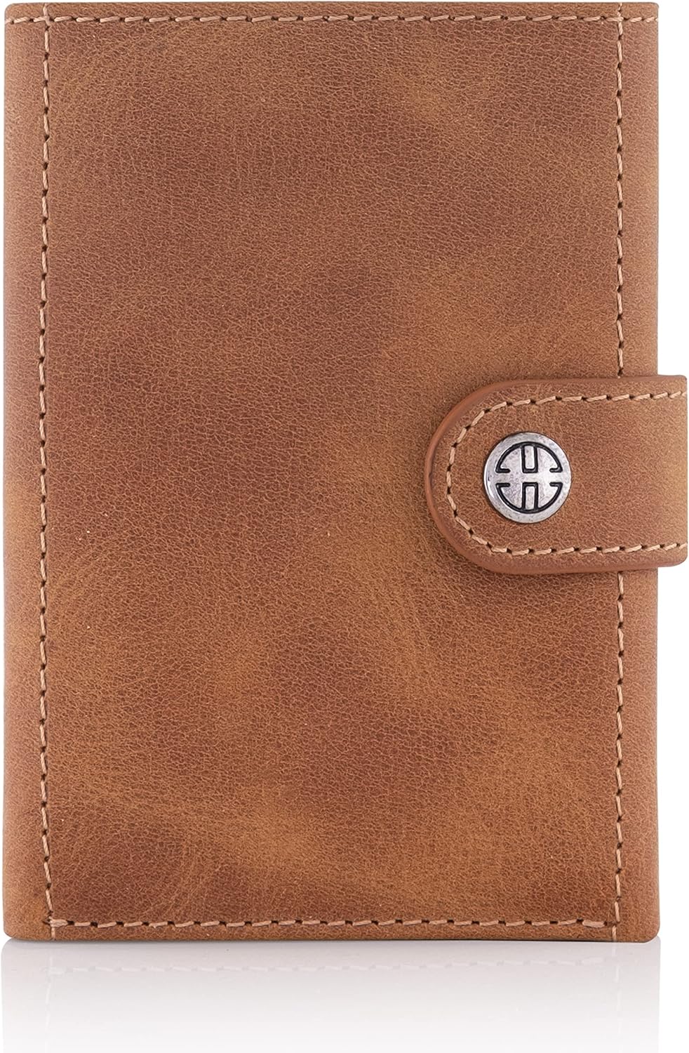 TRUSADOR Venice Men & Women Leather Trifold Wallets RFID Blocking Front Pocket Wallet (Cognac Vintage, With Coin Pocket) - Image 9