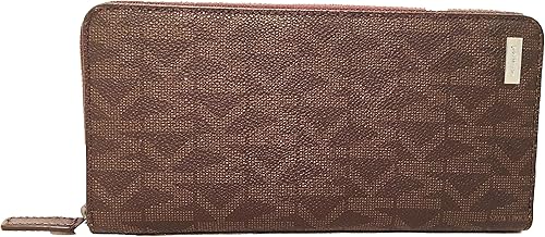 Michael Kors Jet Set Tech - Cartera con cremallera para hombre, PVC, color marrón, PVC marrón., Cartera con cremallera