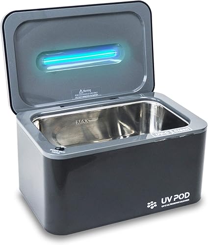 Limpiador ultrasónico y desinfectante de luz UV máquina profesional de limpieza de joyas para anillos relojes aretes chupete de bebé lentes