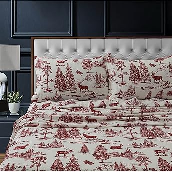 Tribeca Living 100% Cotton Flannel Sheet Set - 200 GSM, Deep Pocket, Ultra Soft & Cozy, Twin, Multicolored