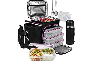 Meal Prep Lunch Box: Insulated Meal Prep Containers and Bag
