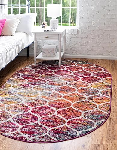 Miniatura 260 de Rugs.com Lattice Frieze Collection Alfombra – 4 x 6 pies, alfombra mediana negra perfecta para salas de estar, comedores grandes, planos abiertos