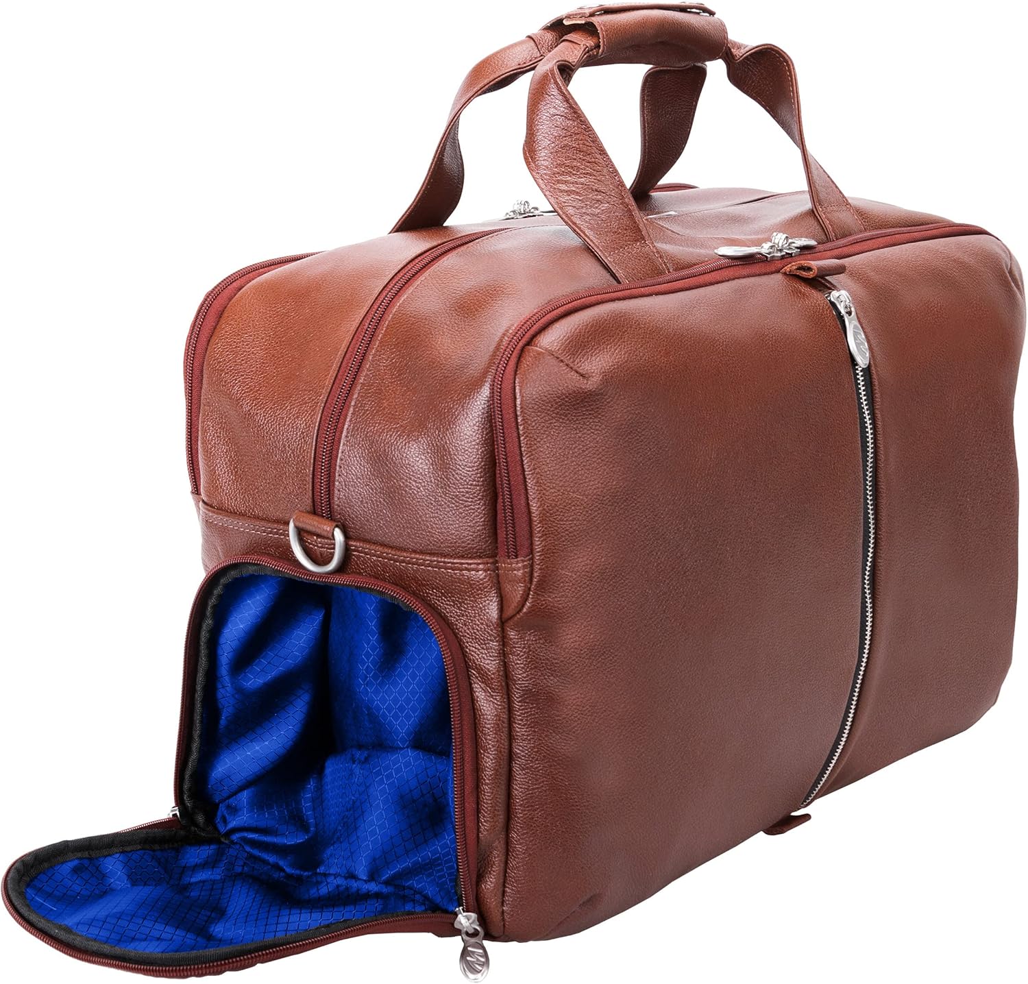 McKlein Avondale, Pebble Grain Calfskin Leather, 19" Triple Compartment, Carry-All, Travel, Laptop Duffel, Travel Duffel Bag, Weekender Bags, Overnight bags, Travel Bag Crossbody Duffel