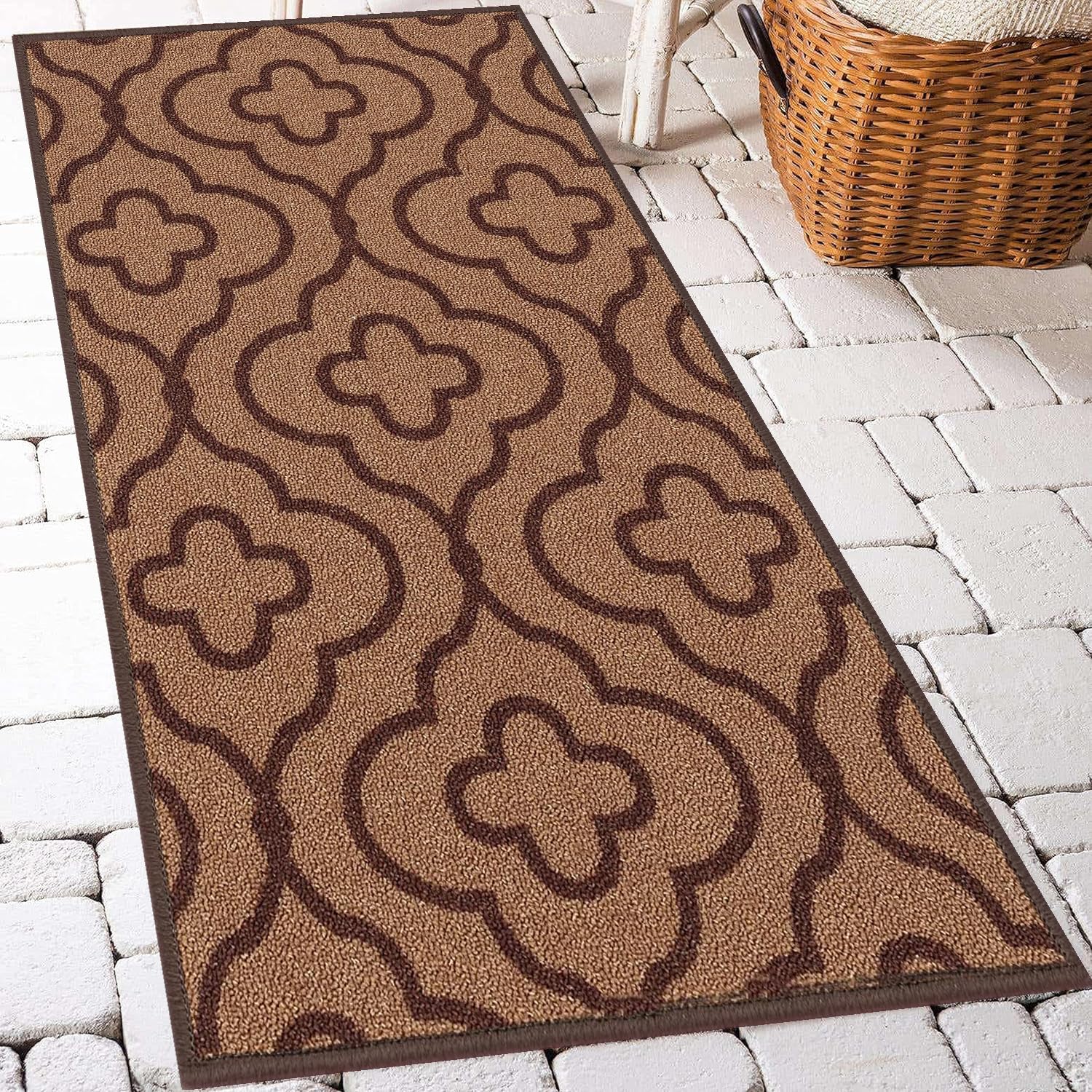 GULLAMBO Carpet Runners for Hallway Runners Rubber Backed Non Slip Washable Runners Rugs inside Living room Large Long thin Floor Kitchen runners indoor –Dirt Trapper Absorbent 67x 120cm — image 1