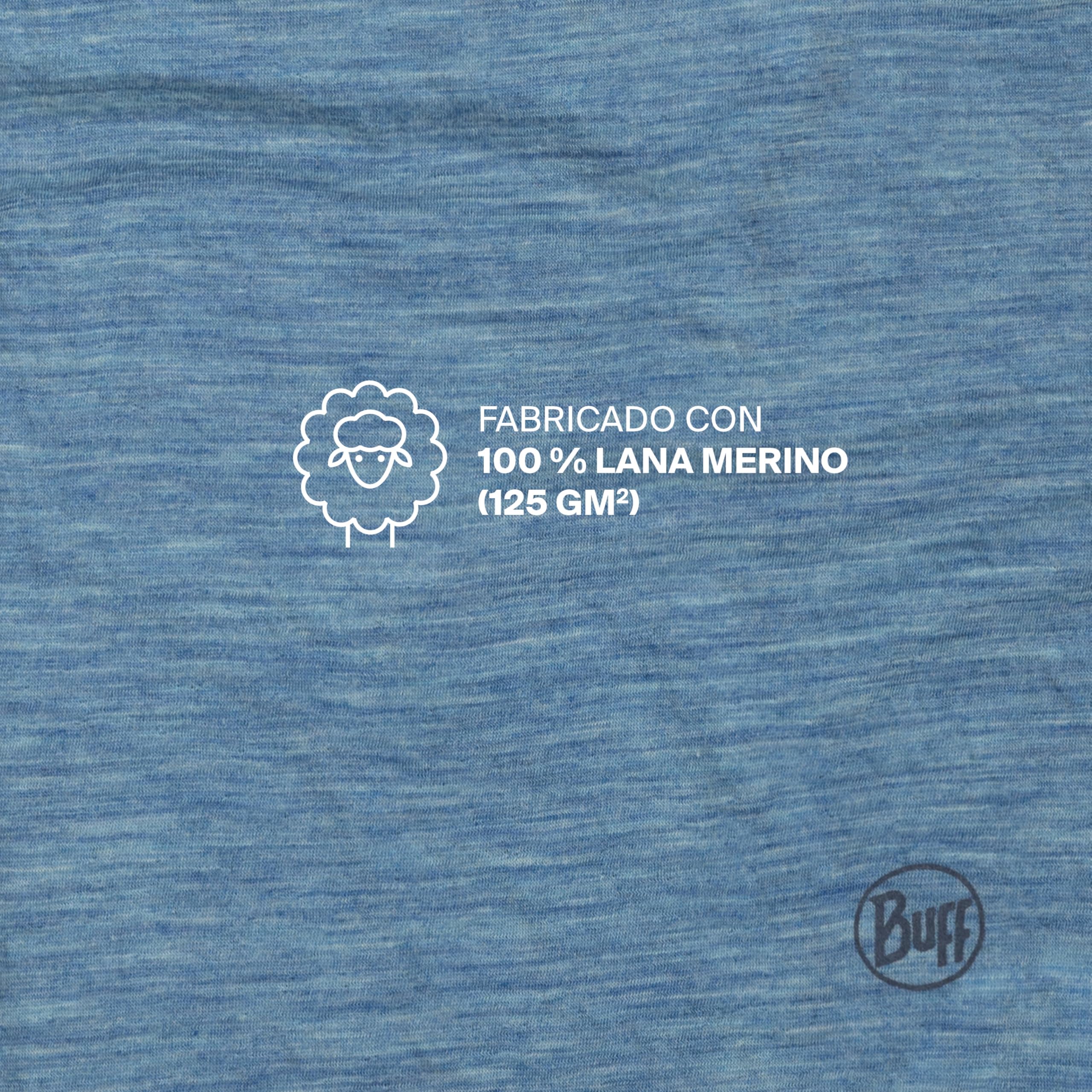 Buff®| Braga de cuello Merino Lightweight Bufanda Multifuncional 100% Lana Merino, Senderismo, Aire Libre, Sostenible, Ligera, Fina, Hombre Mujer