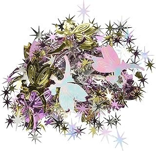 Beistle Fairy Magic Confetti, pink/mint green/gold/silver, 0.5 ounces