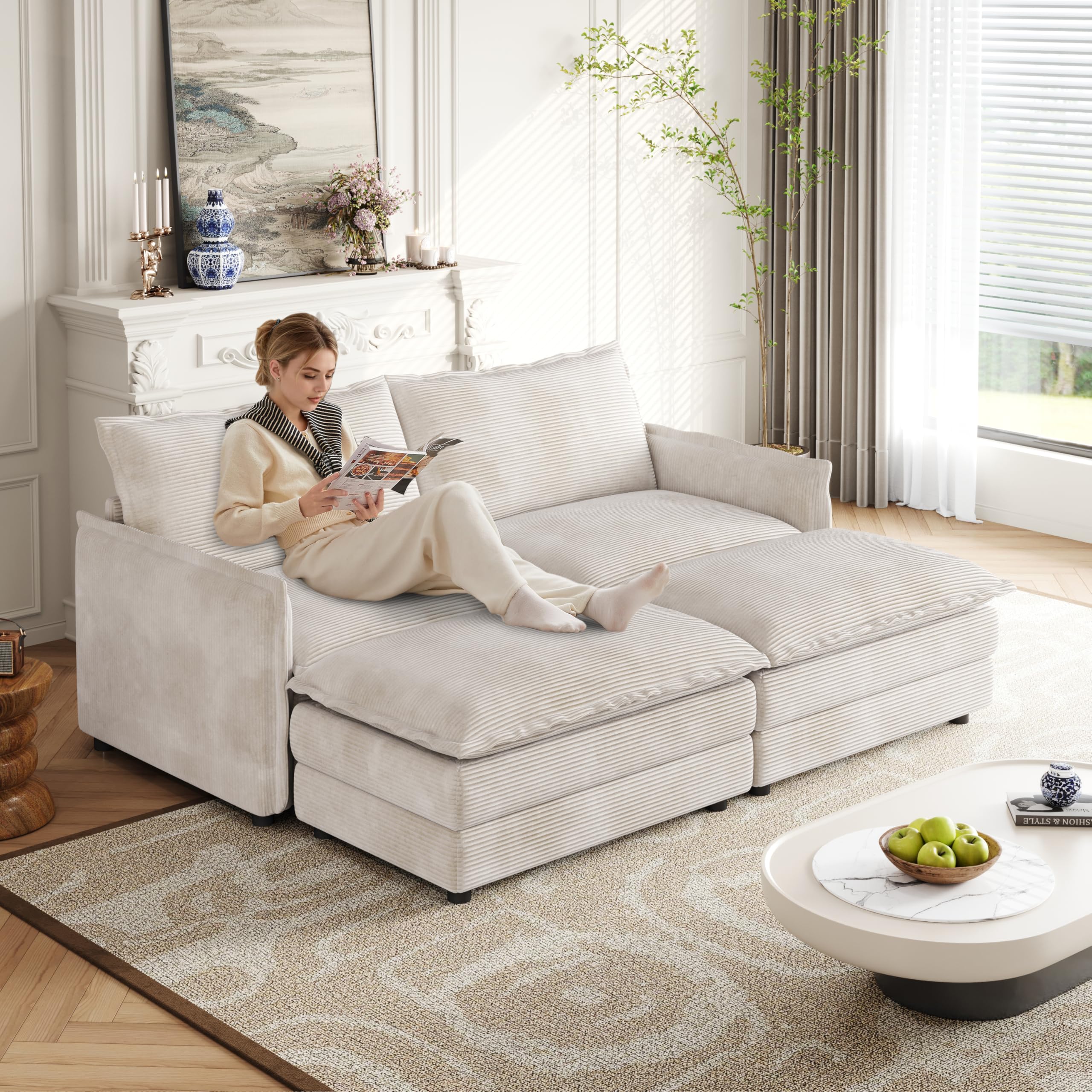 Plush Sofas Cushion Lounge Suites Online Cloud Loveseat Sofa