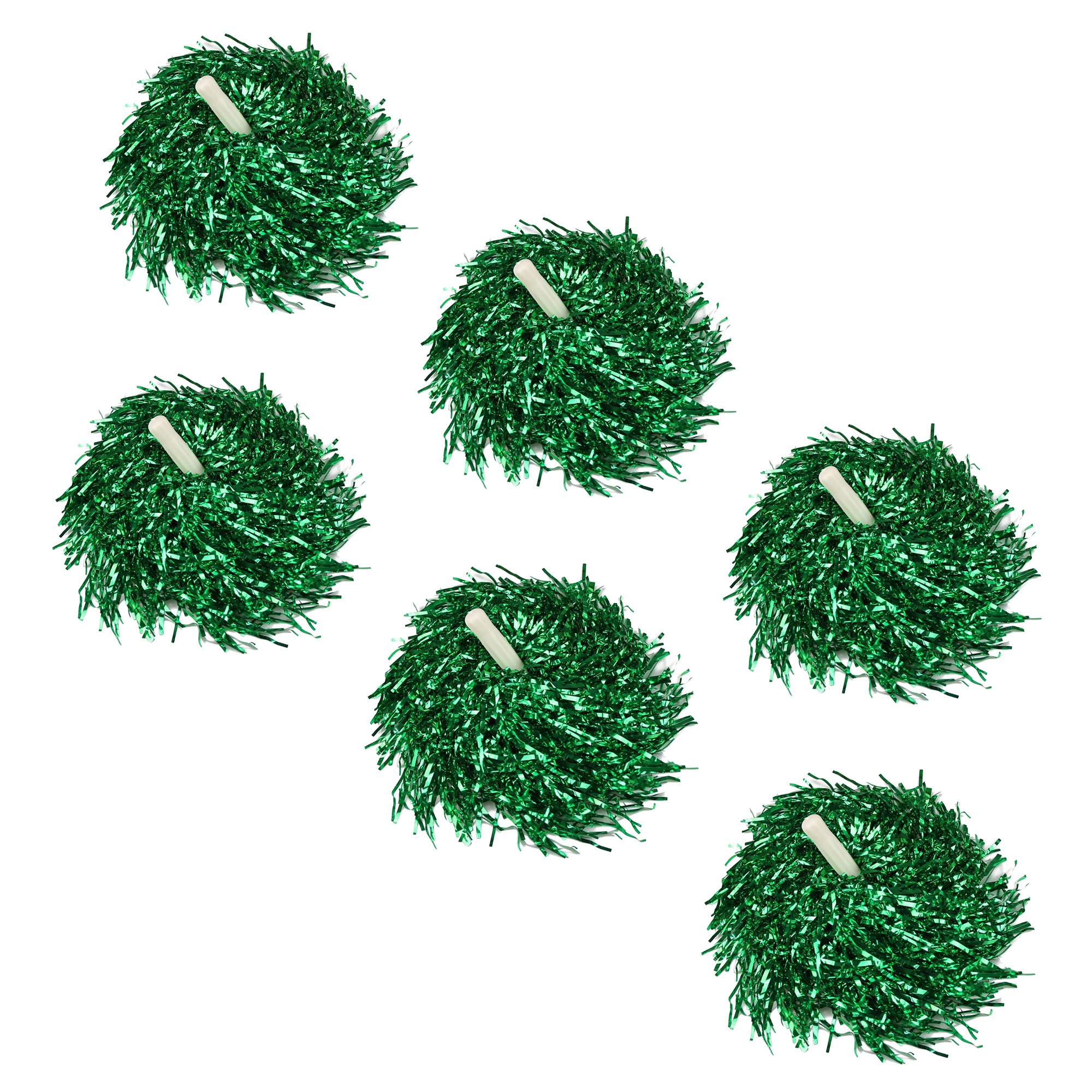 H:oter 1 Pair Straight Handle Cheerleading Pom Poms Party Costume Accessory Sports Set, 0.05 LB/Pieces