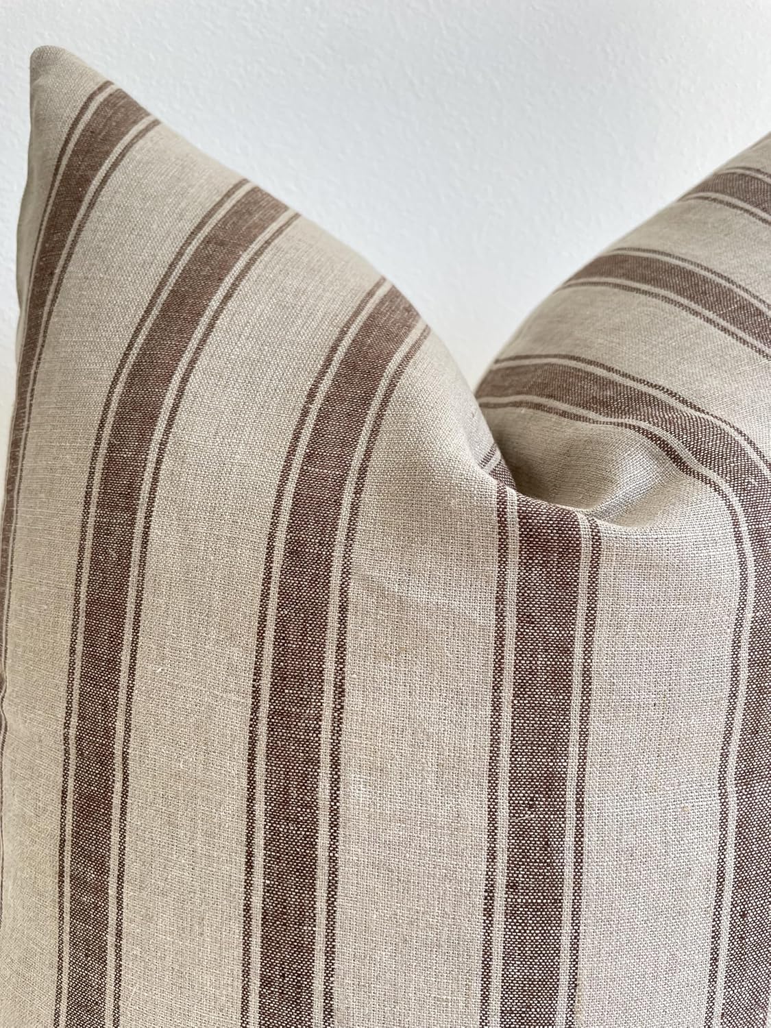 Handwoven Hand Block Print Pure Linen 22x22 Inch Throw Pillow Cover: Handmade Vintage Cushion Cover (Spencer)