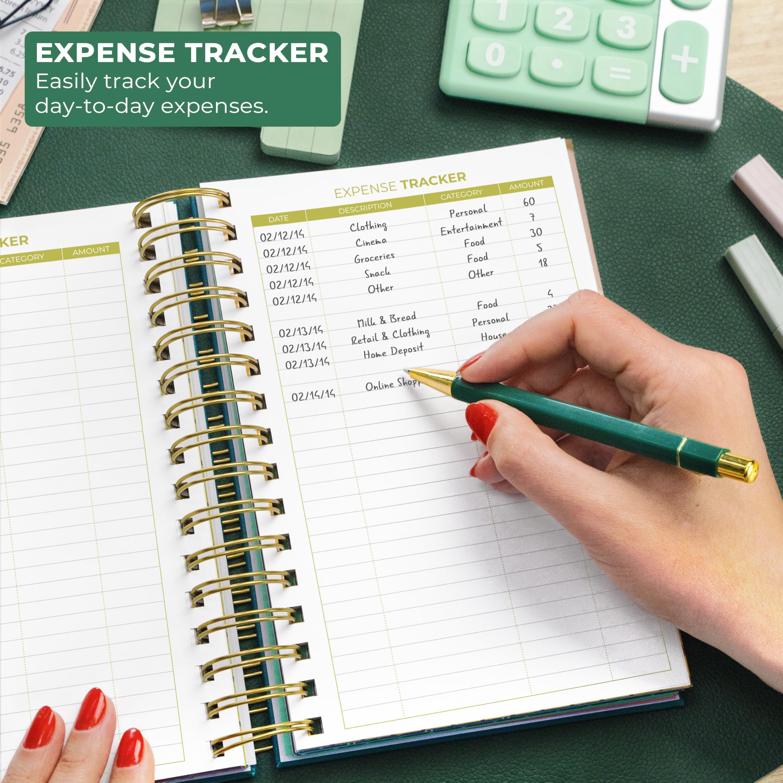 Clever Fox Planificador de presupuesto y organizador de facturas mensuales con bolsillos. Cuaderno de seguimiento de gastos, diario de presupuestos y planificador financiero para controlar tu dinero.