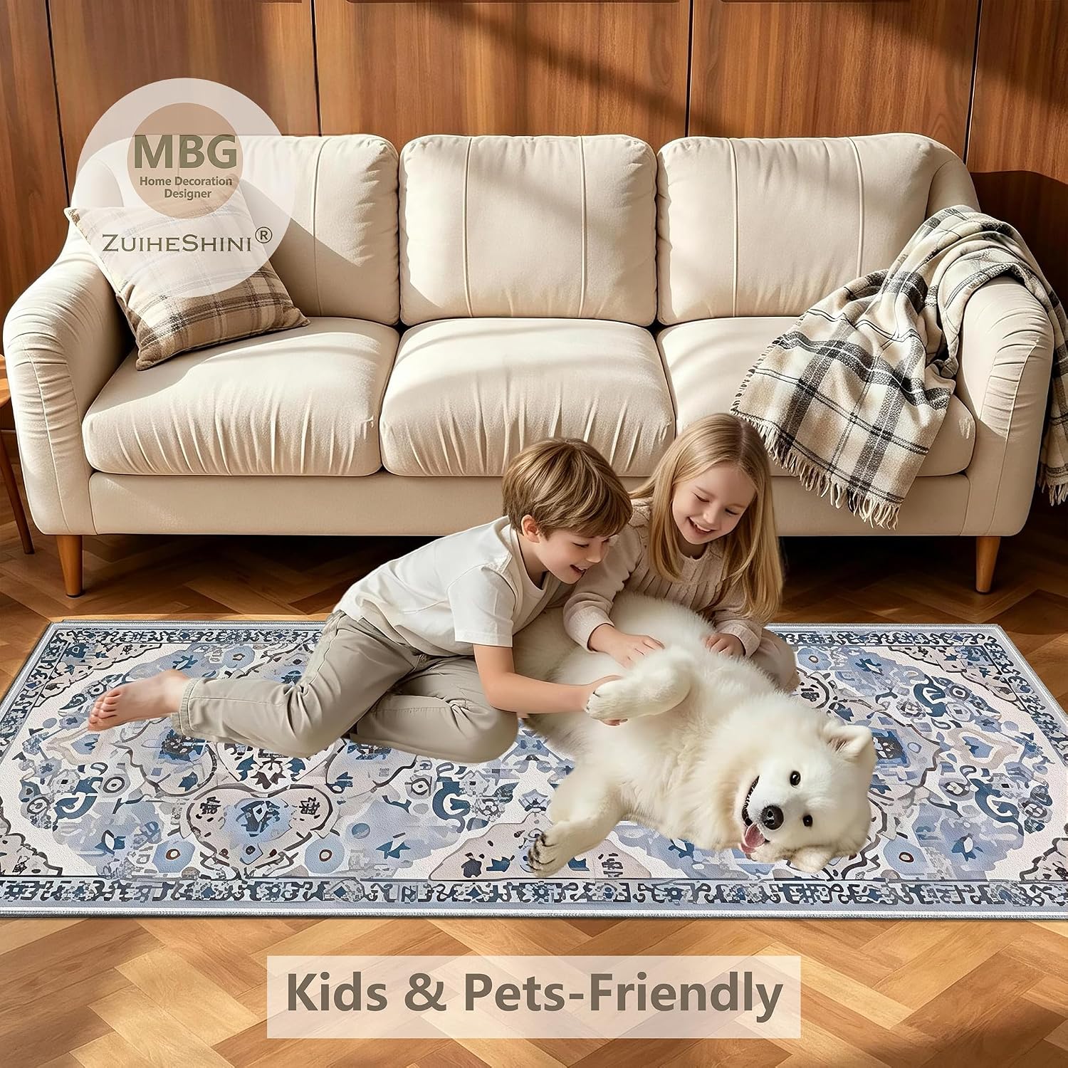 Non-Slip Washable Boho Kitchen Rug Set of 3 image 5