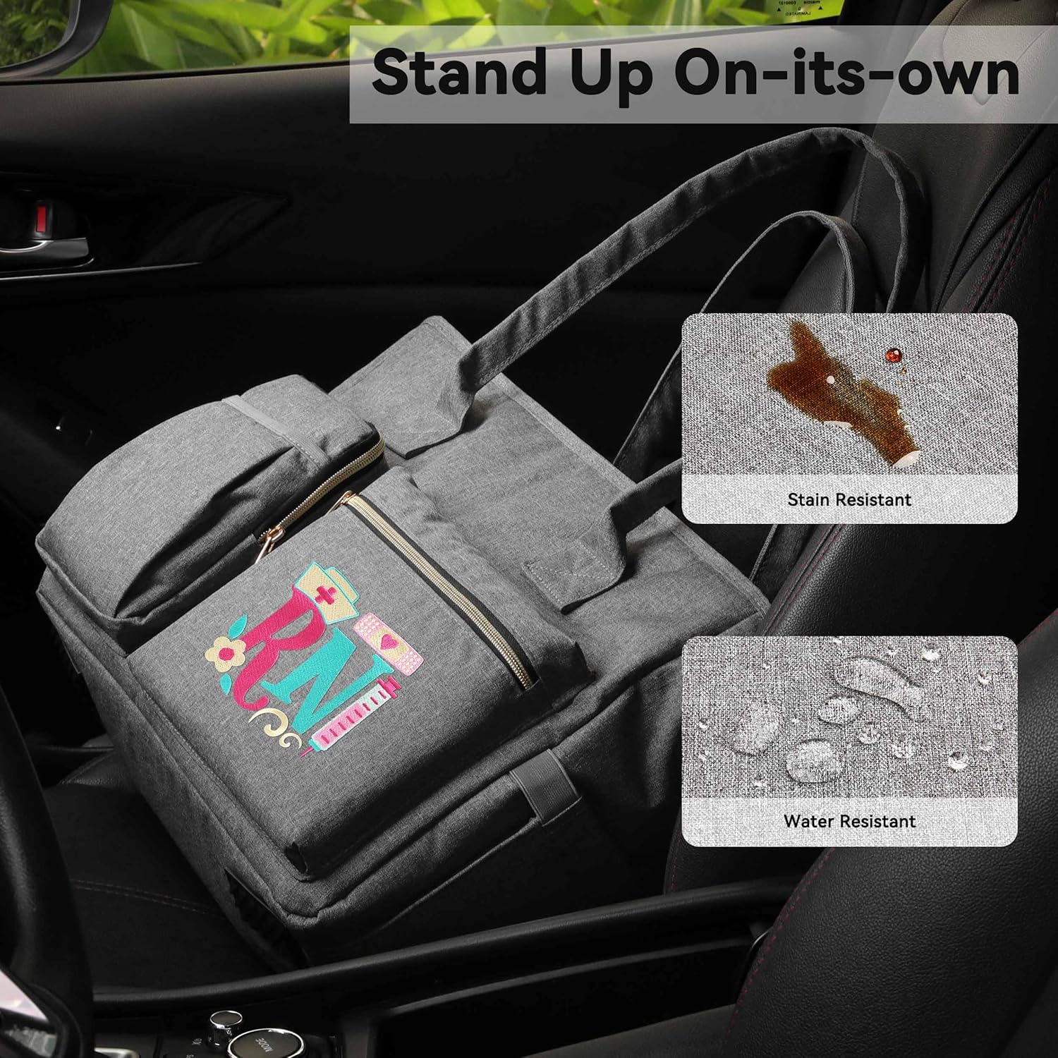 Nurse Bag - Large 17'' Tote for Work & Nursing School Essentials - Image 6