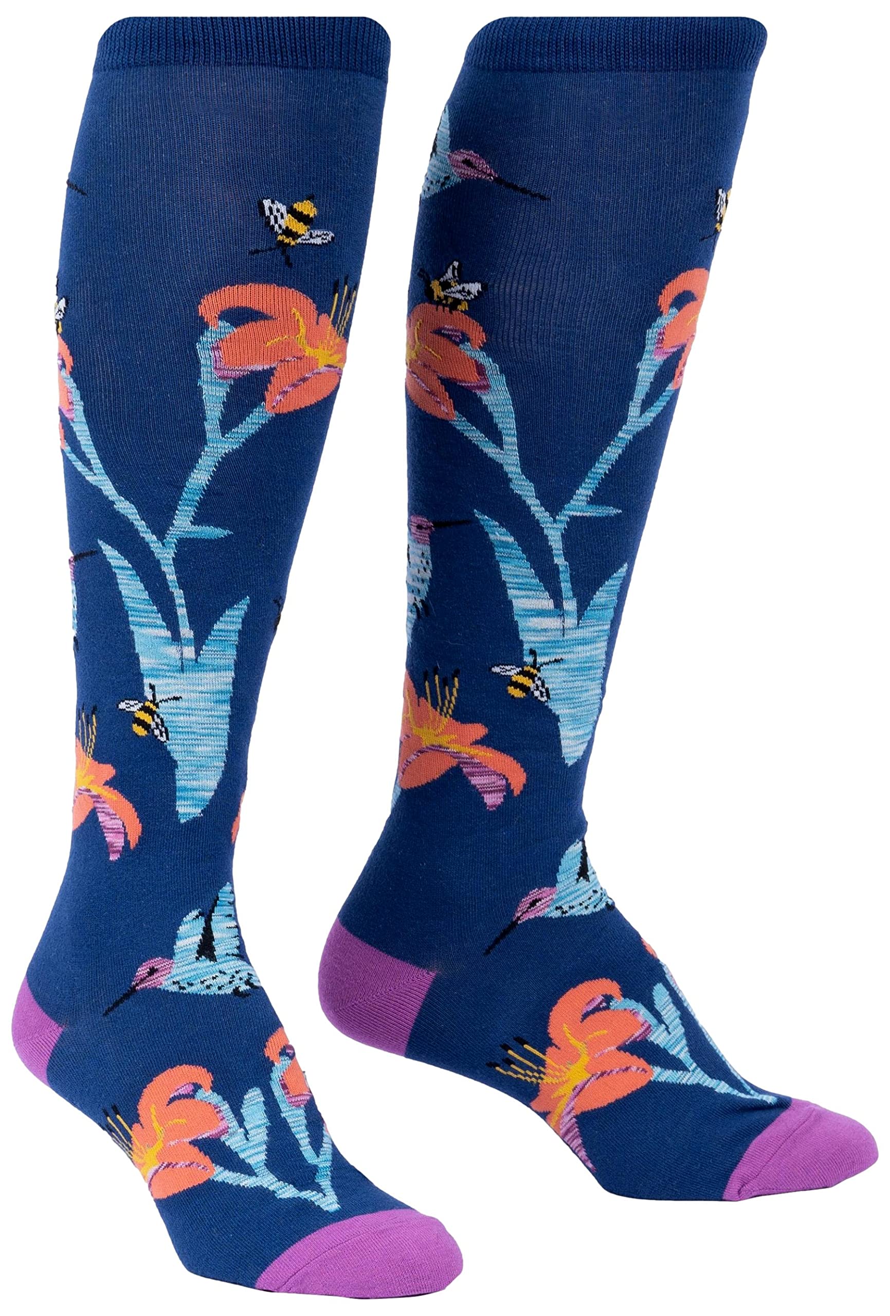 Sock It To Me Women's Hummingbird Novelty Fun Knee High Socks, One Size